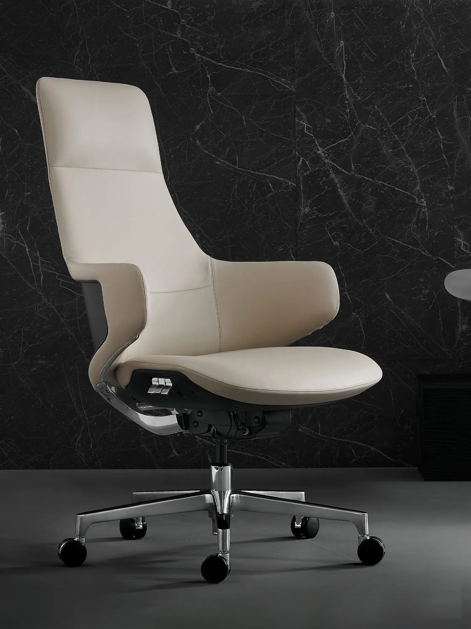 Natia Leather Office Chair with Wraparound Lumbar - Image 18