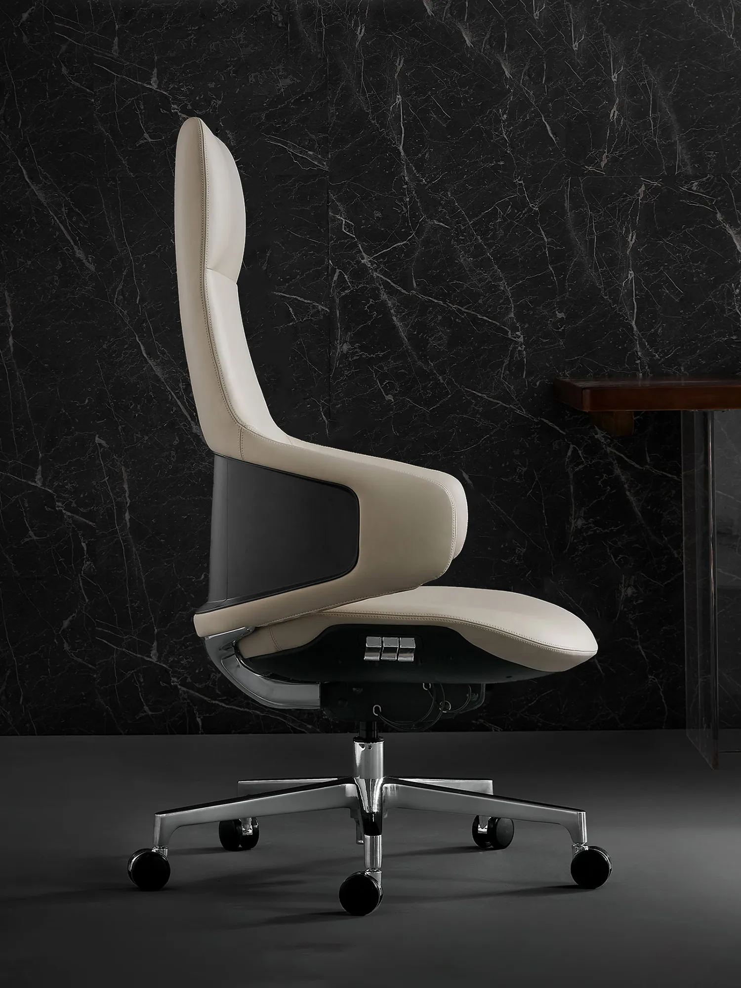 Natia Leather Office Chair with Wraparound Lumbar - Image 20