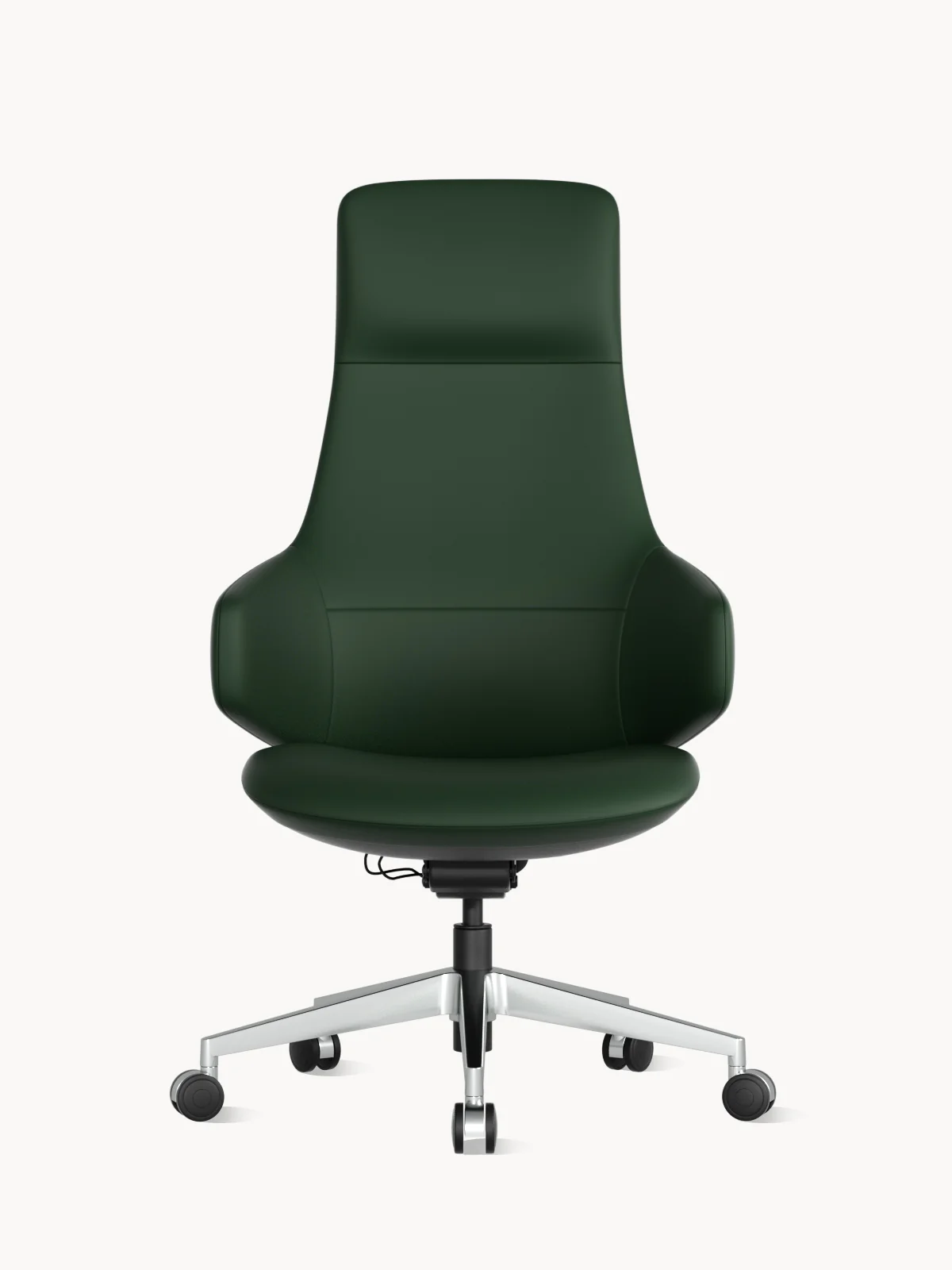 Natia Leather Office Chair with Wraparound Lumbar - Image 3