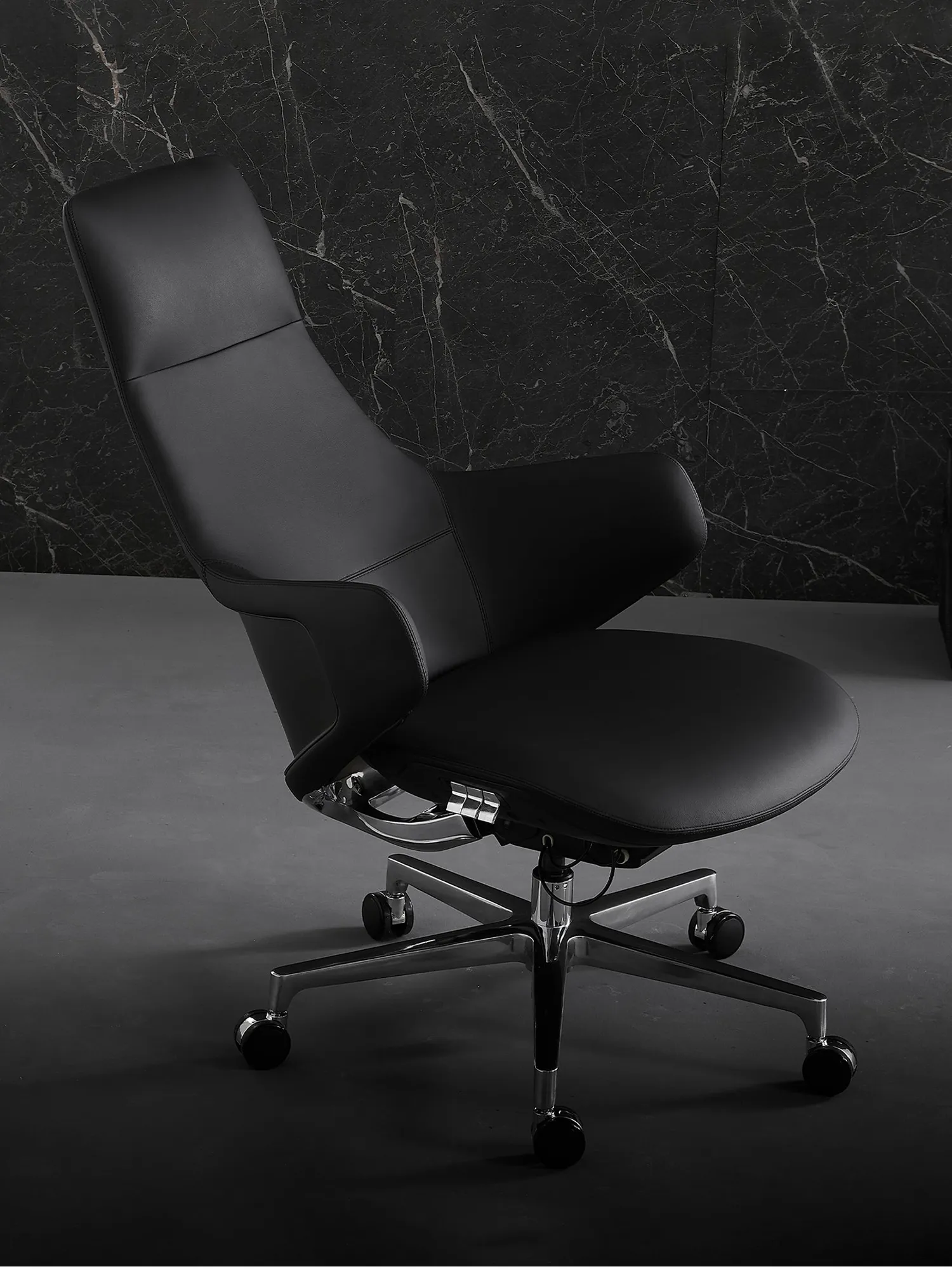 Natia Leather Office Chair with Wraparound Lumbar - Image 30