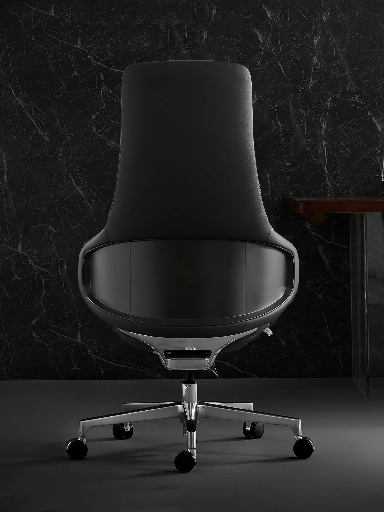 Natia Leather Office Chair with Wraparound Lumbar - Image 33