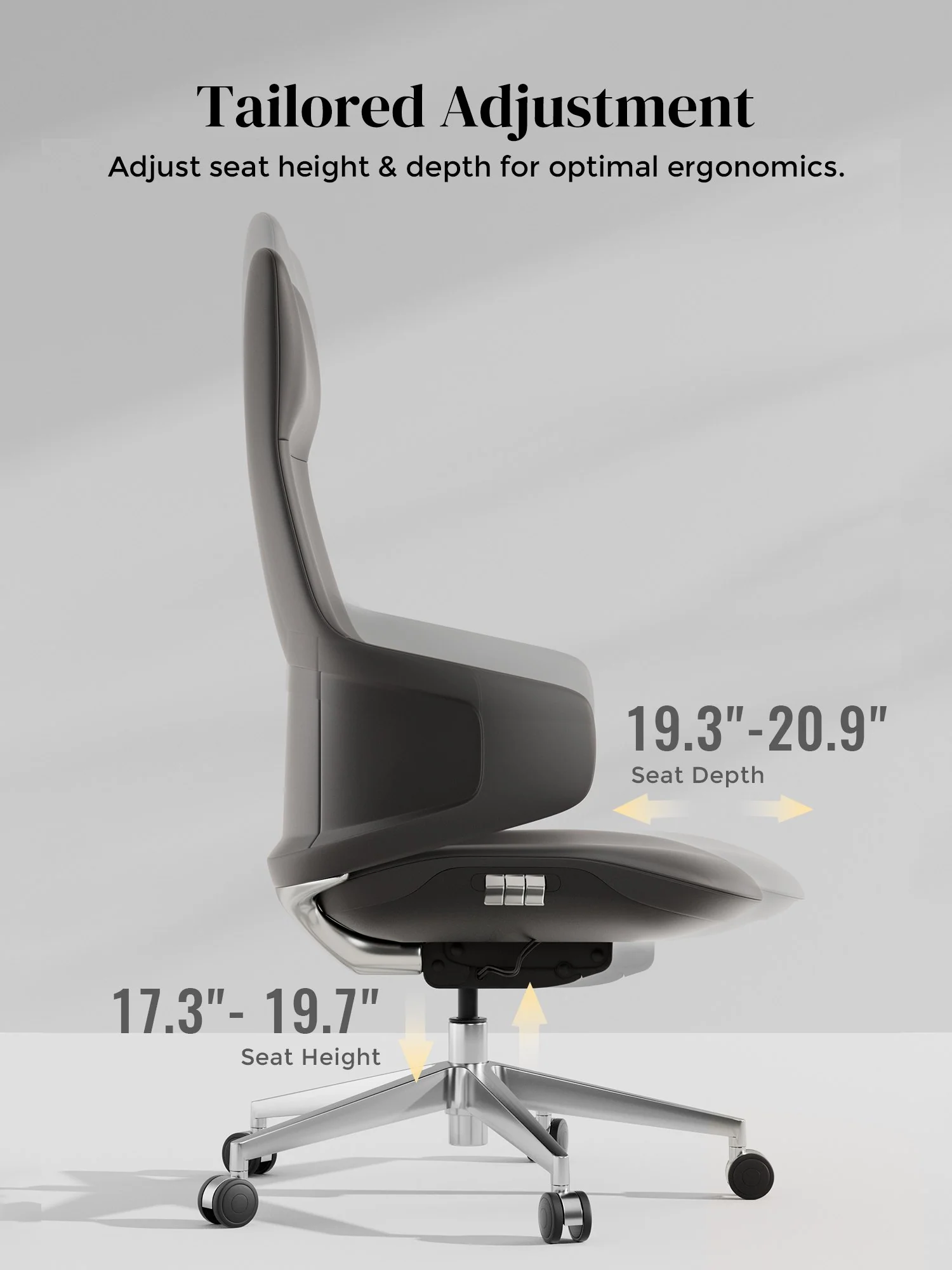 Natia Leather Office Chair with Wraparound Lumbar - Image 39