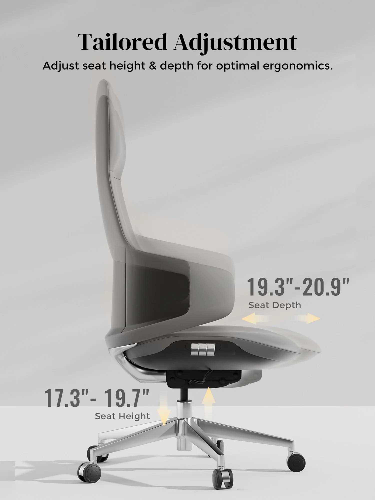 Natia Leather Office Chair with Wraparound Lumbar - Image 56