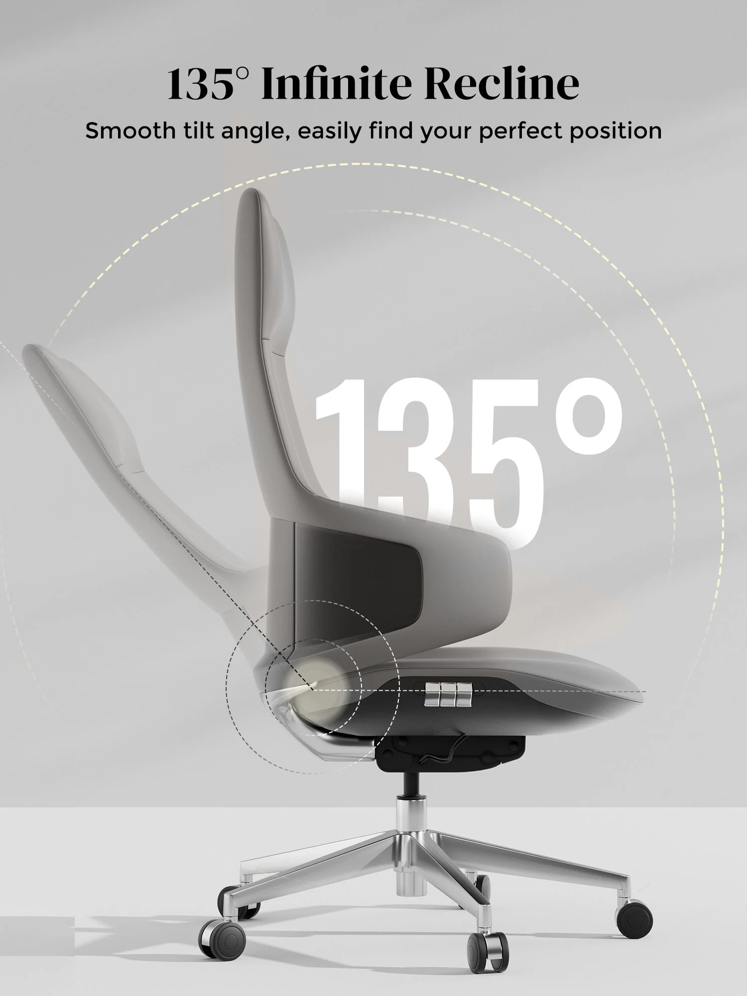 Natia Leather Office Chair with Wraparound Lumbar - Image 57