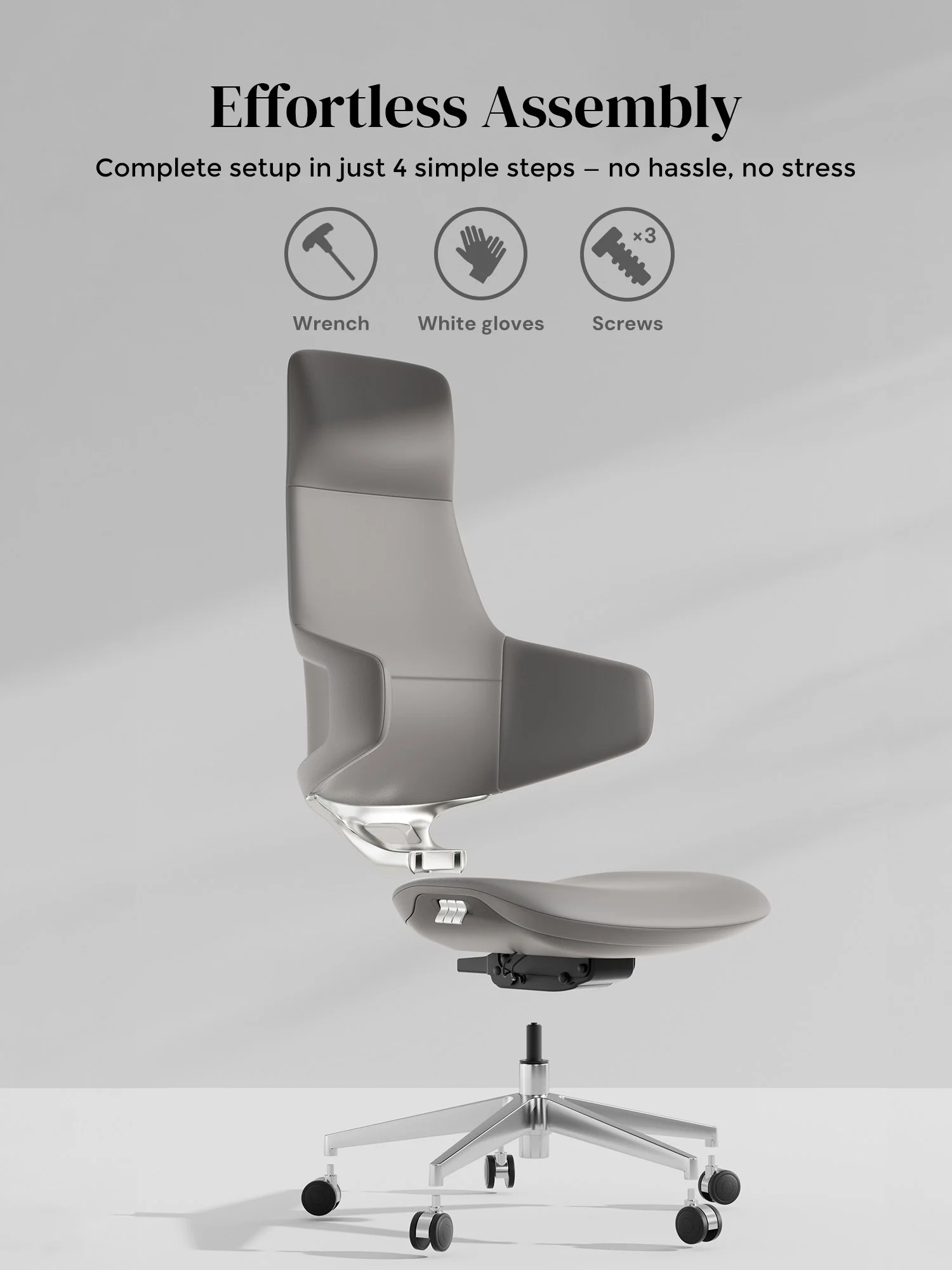 Natia Leather Office Chair with Wraparound Lumbar - Image 65