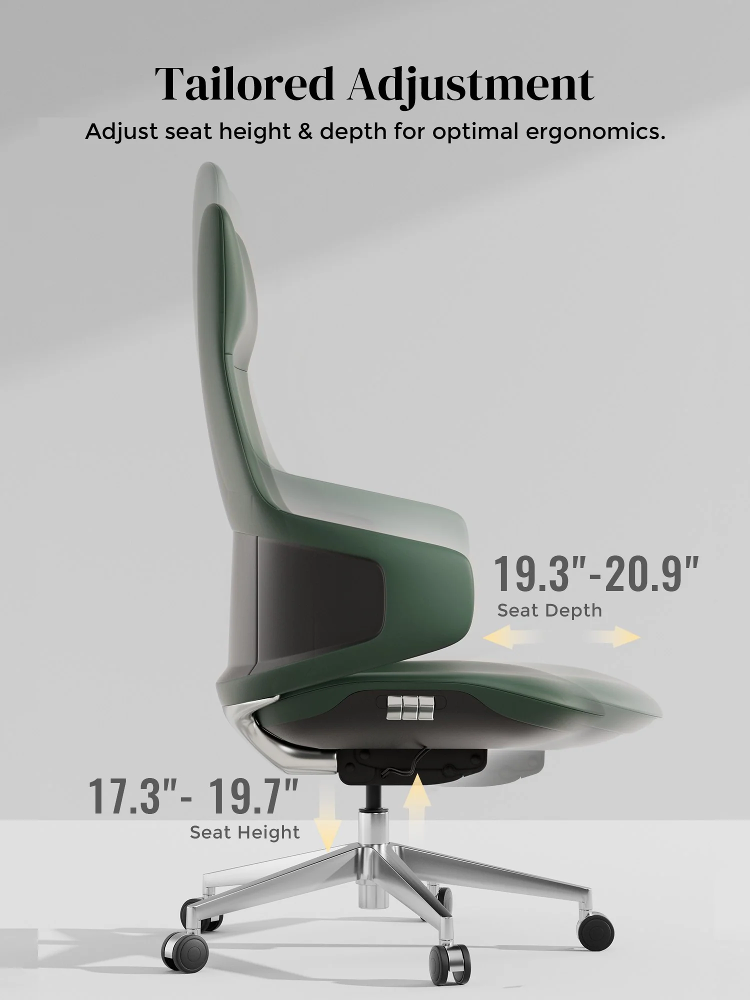 Natia Leather Office Chair with Wraparound Lumbar - Image 67
