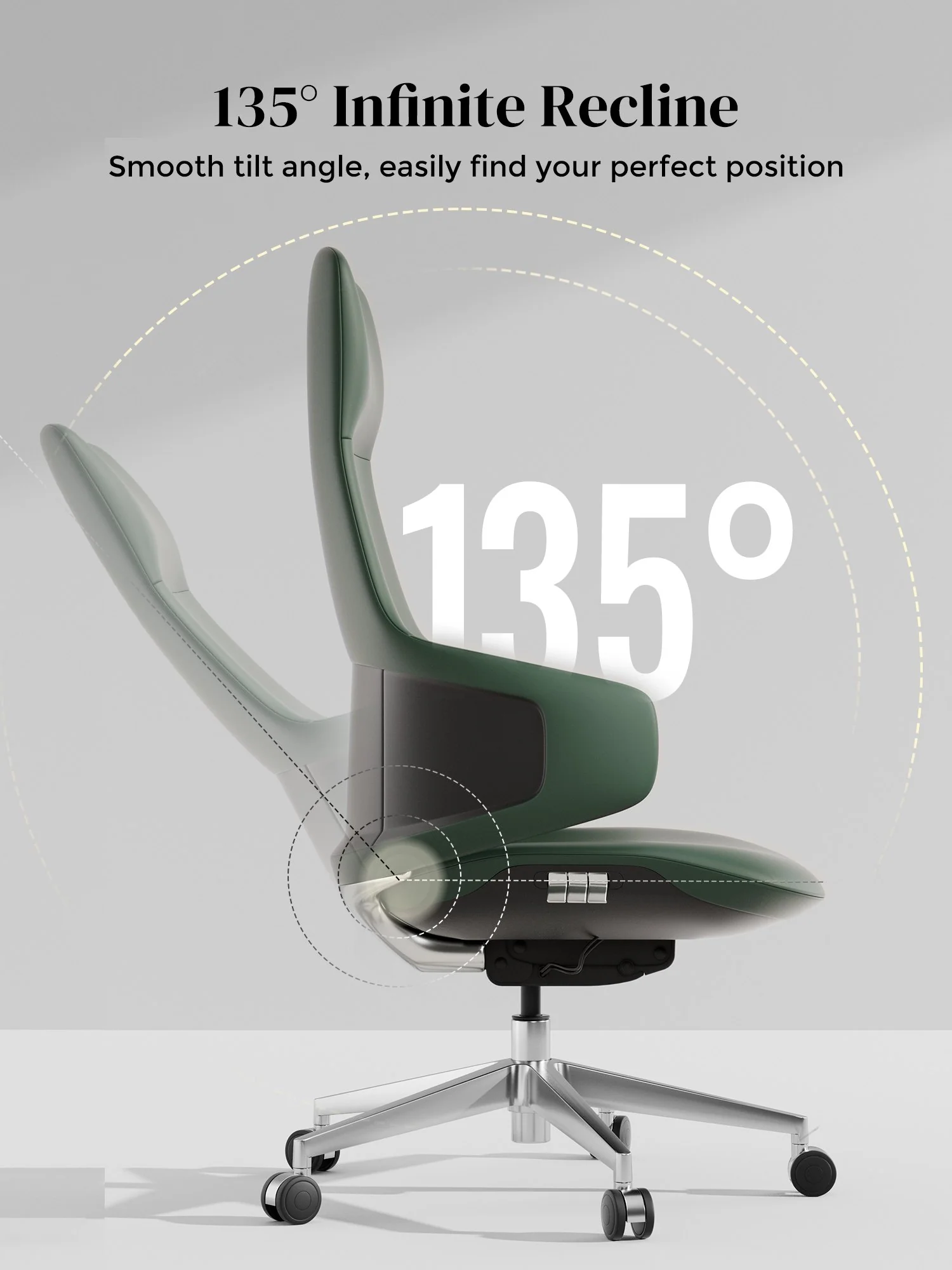 Natia Leather Office Chair with Wraparound Lumbar - Image 68