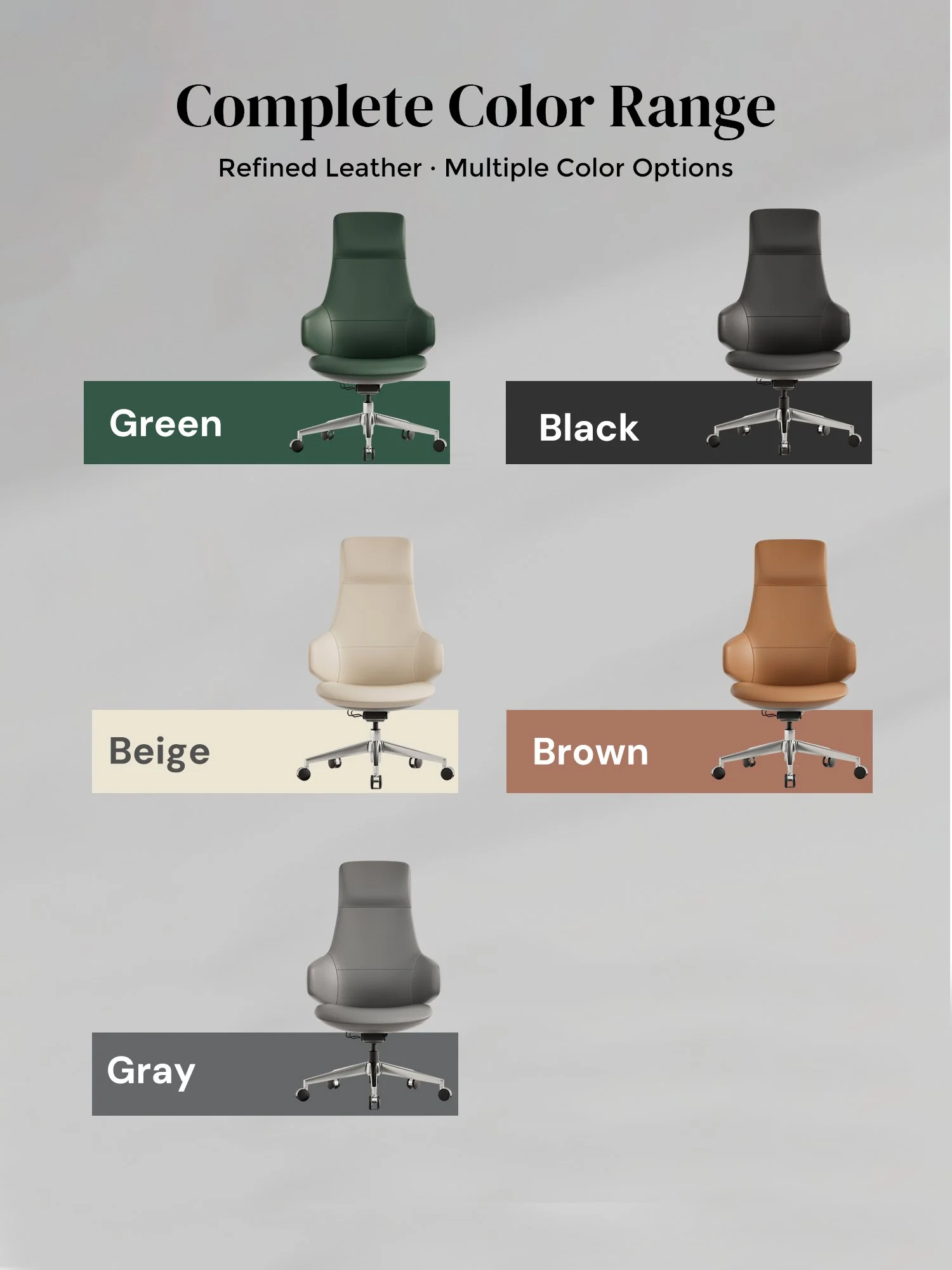 Natia Leather Office Chair with Wraparound Lumbar - Image 71