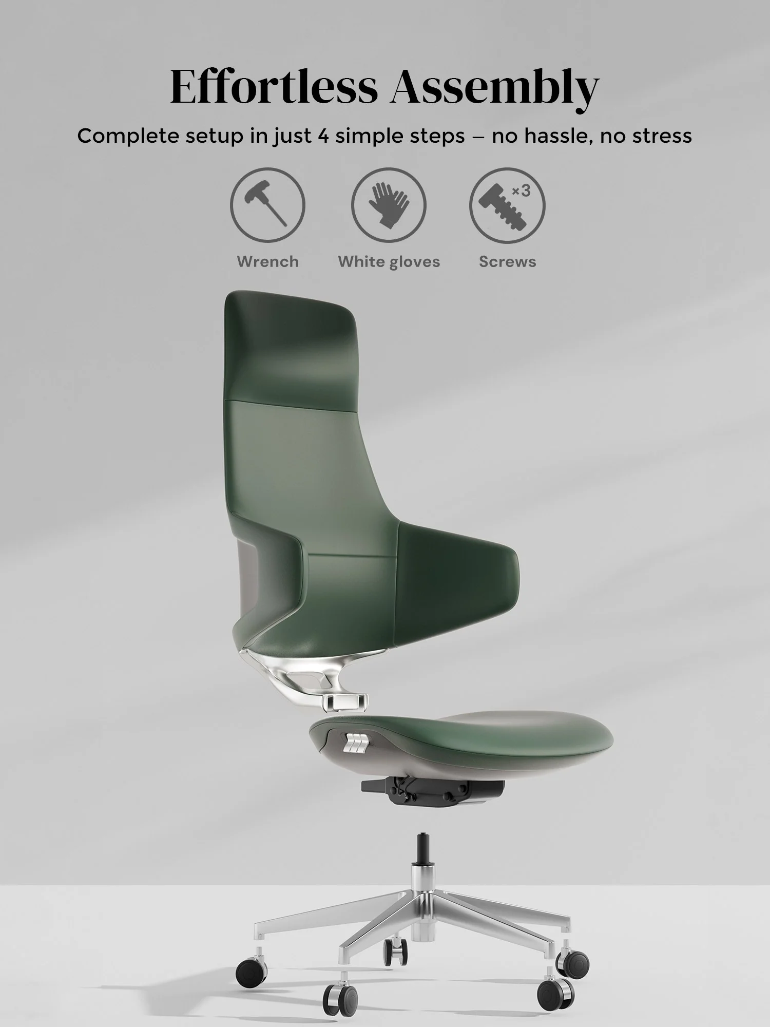 Natia Leather Office Chair with Wraparound Lumbar - Image 74