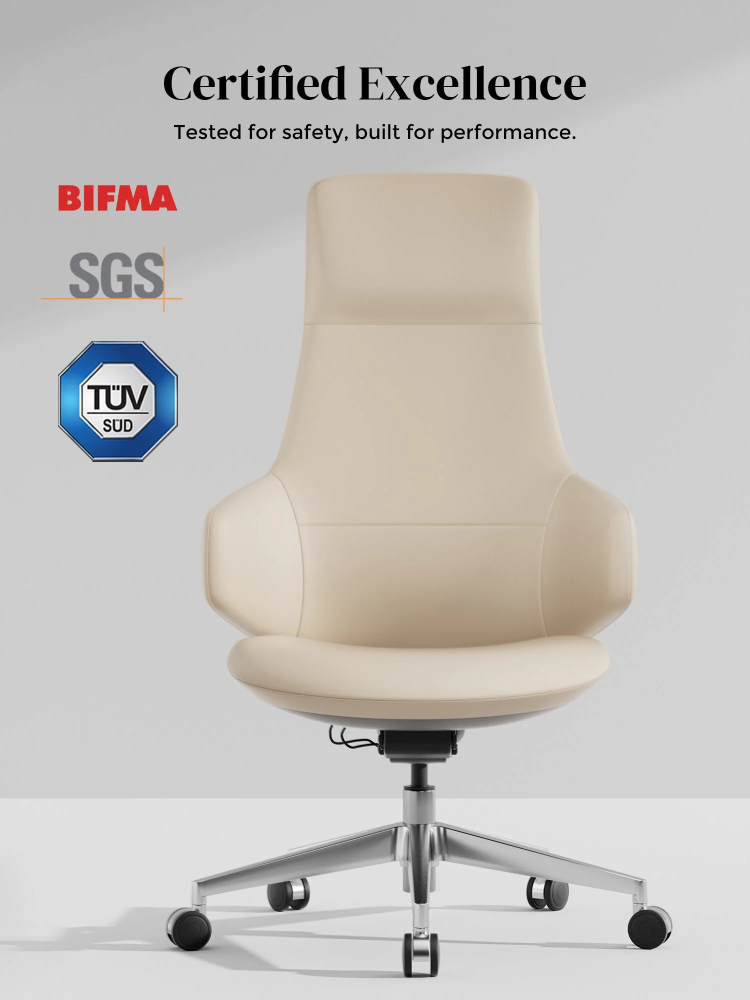 Natia Leather Office Chair with Wraparound Lumbar - Image 78