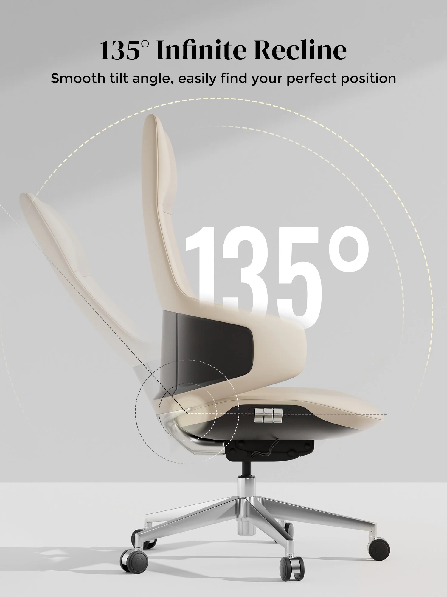 Natia Leather Office Chair with Wraparound Lumbar - Image 80