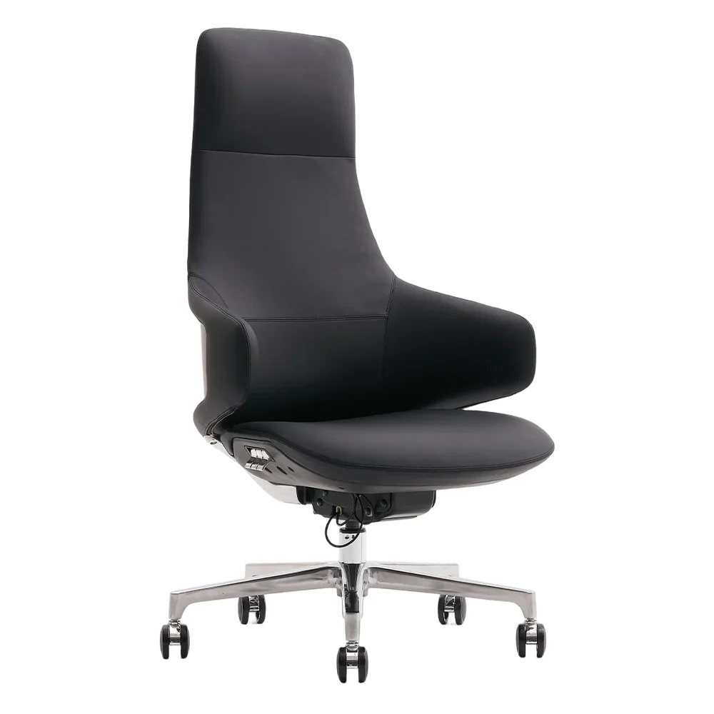 Natia Leather Office Chair with Wraparound Lumbar - Image 86