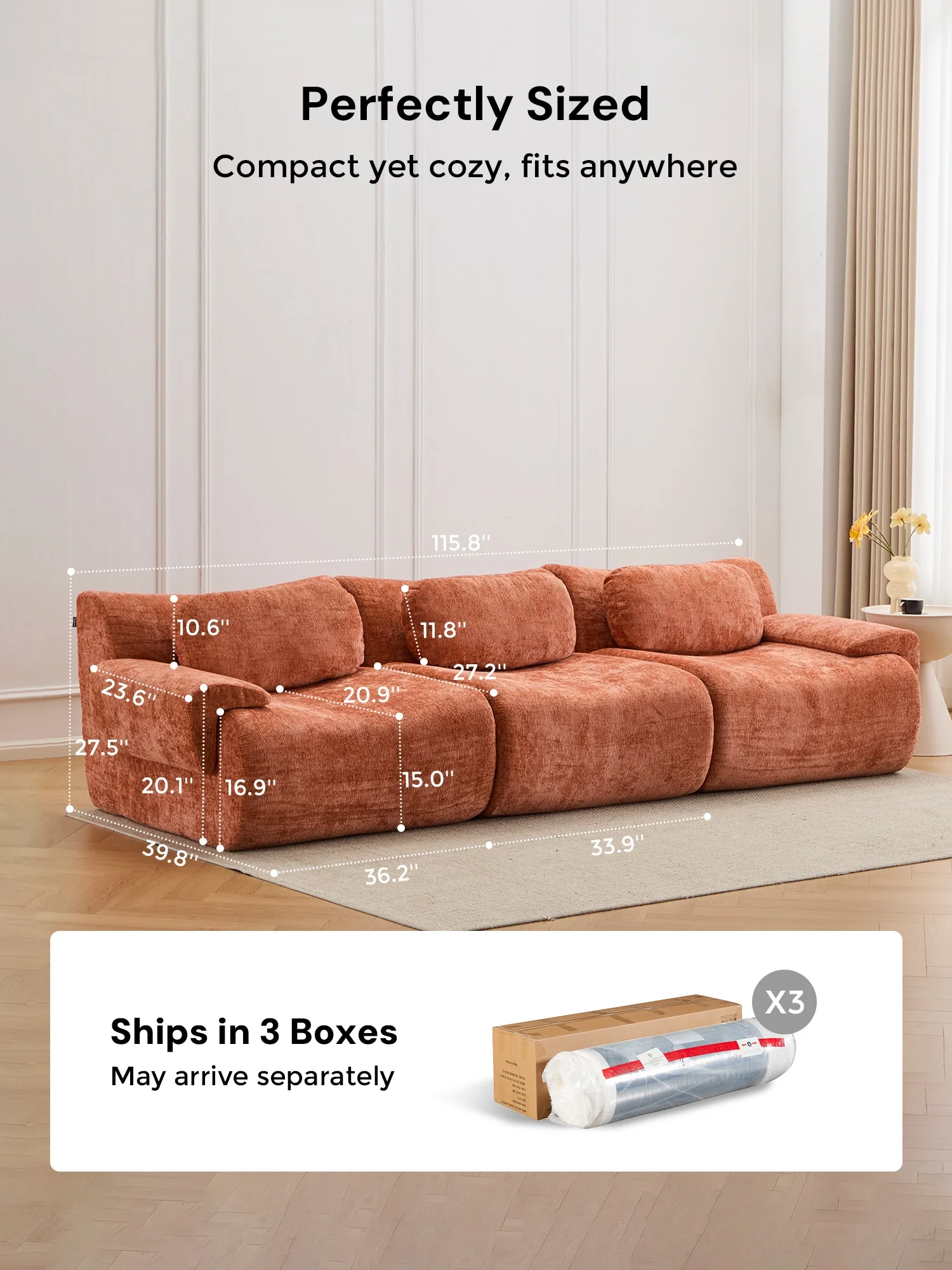 Nephele  Modular Sectional Compressed Sofa - Image 101