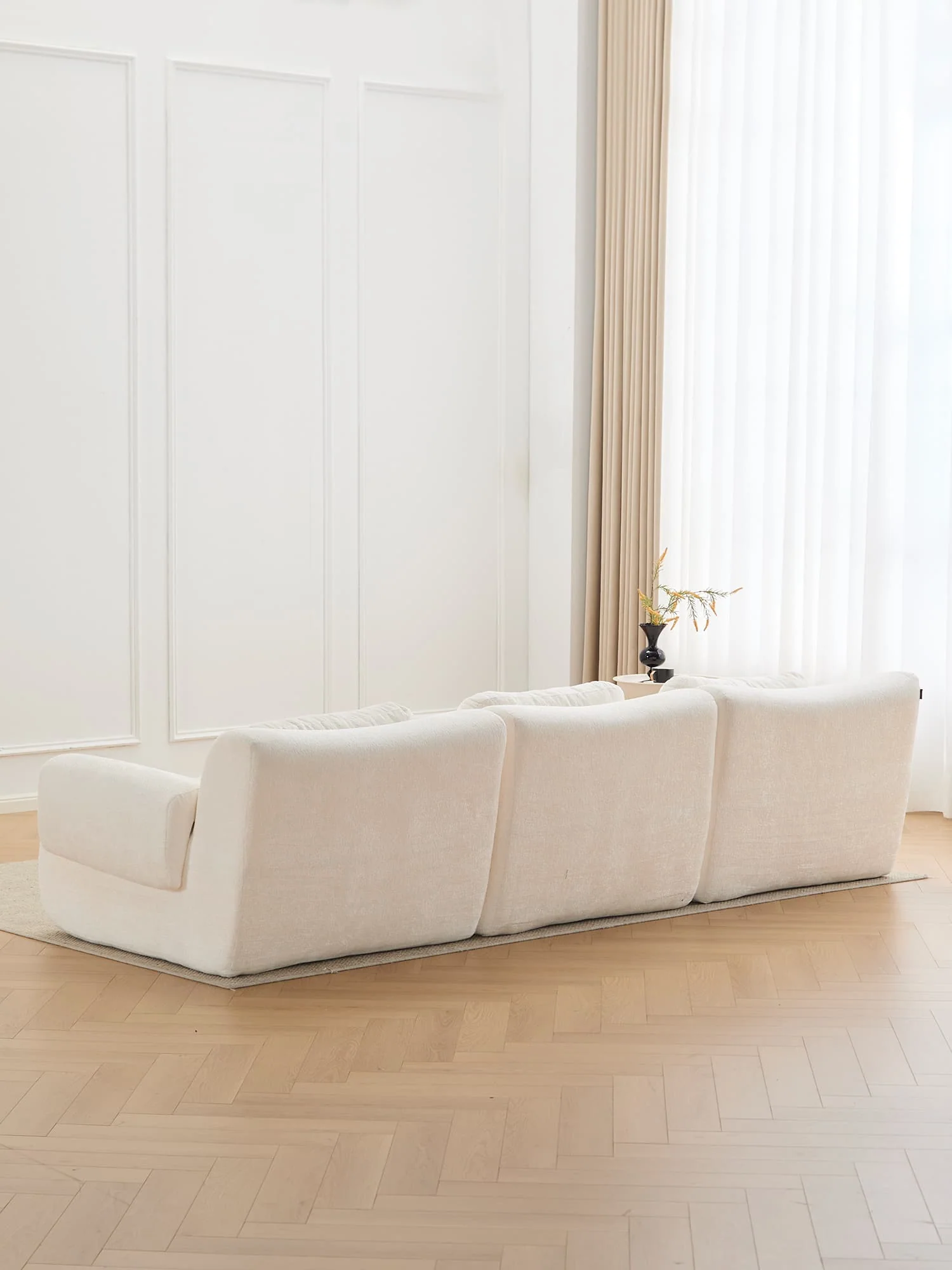 Nephele Wave-Shaped Compressed Sectional Sofa - Image 13