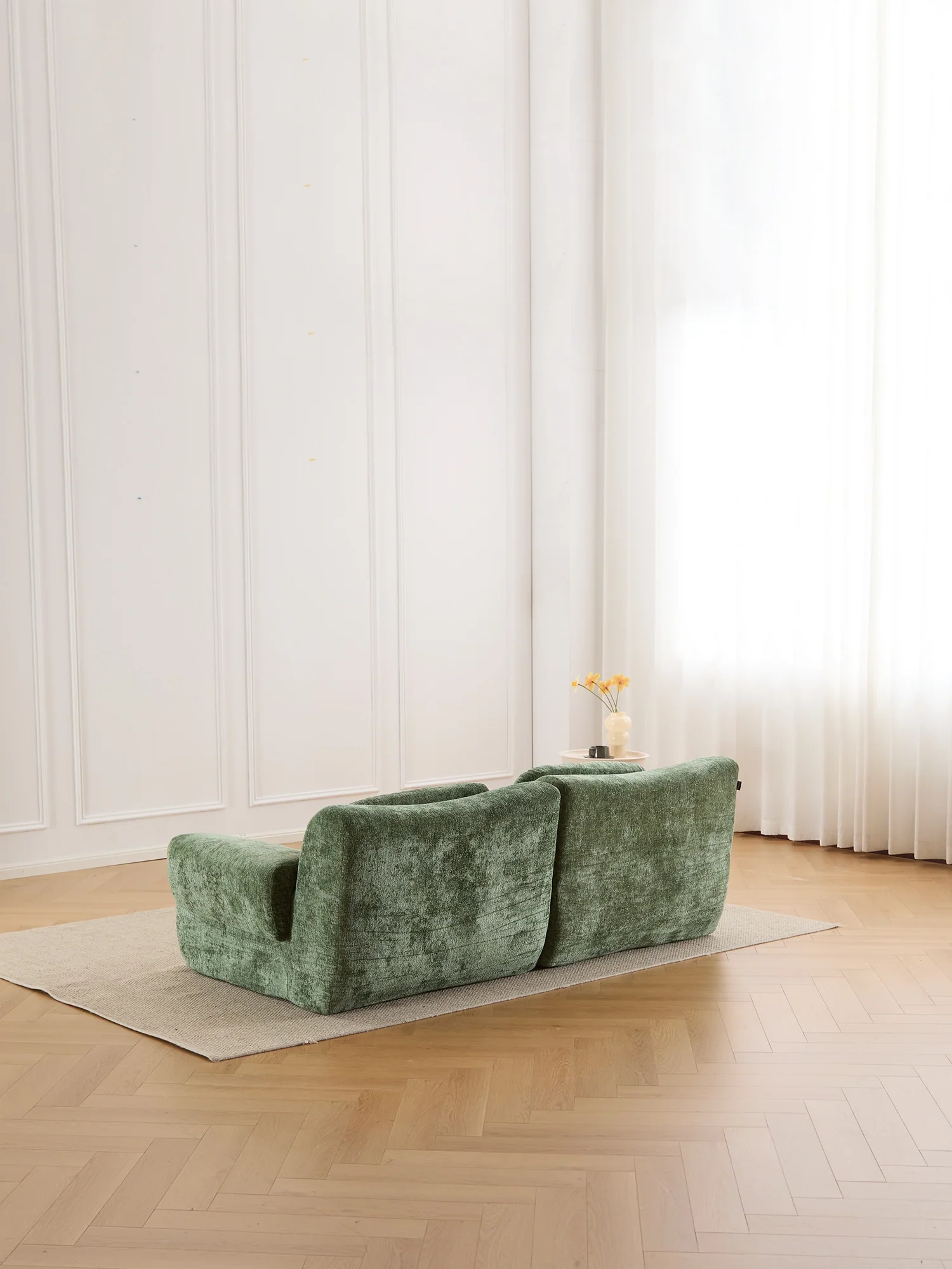 Nephele Wave-Shaped Compressed Sectional Sofa - Image 39