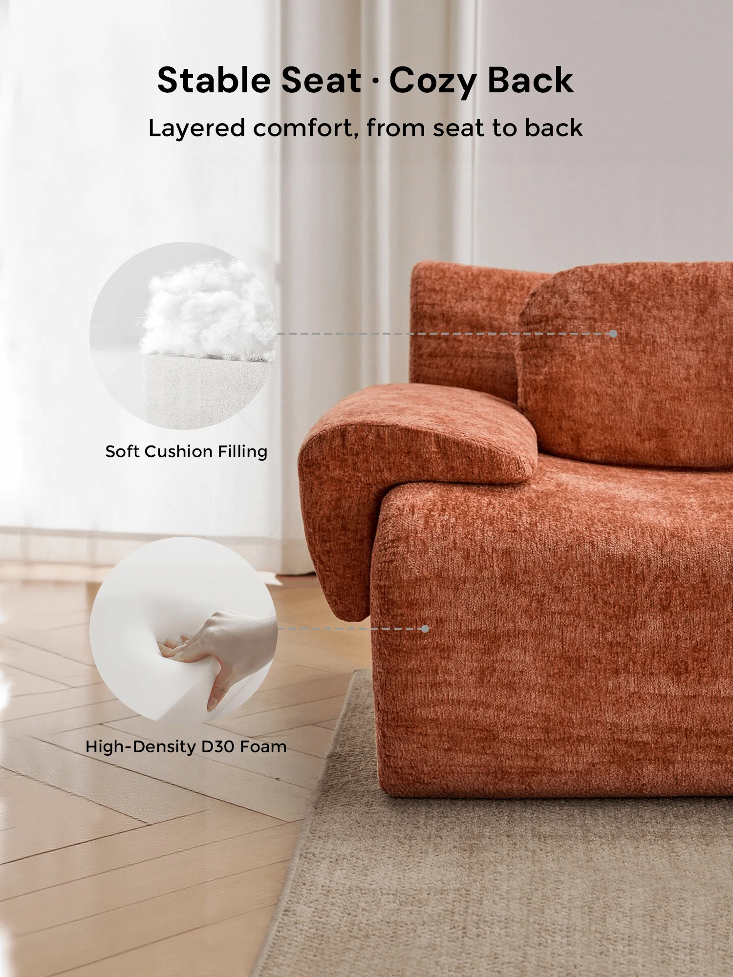 Nephele  Modular Sectional Compressed Sofa - Image 35