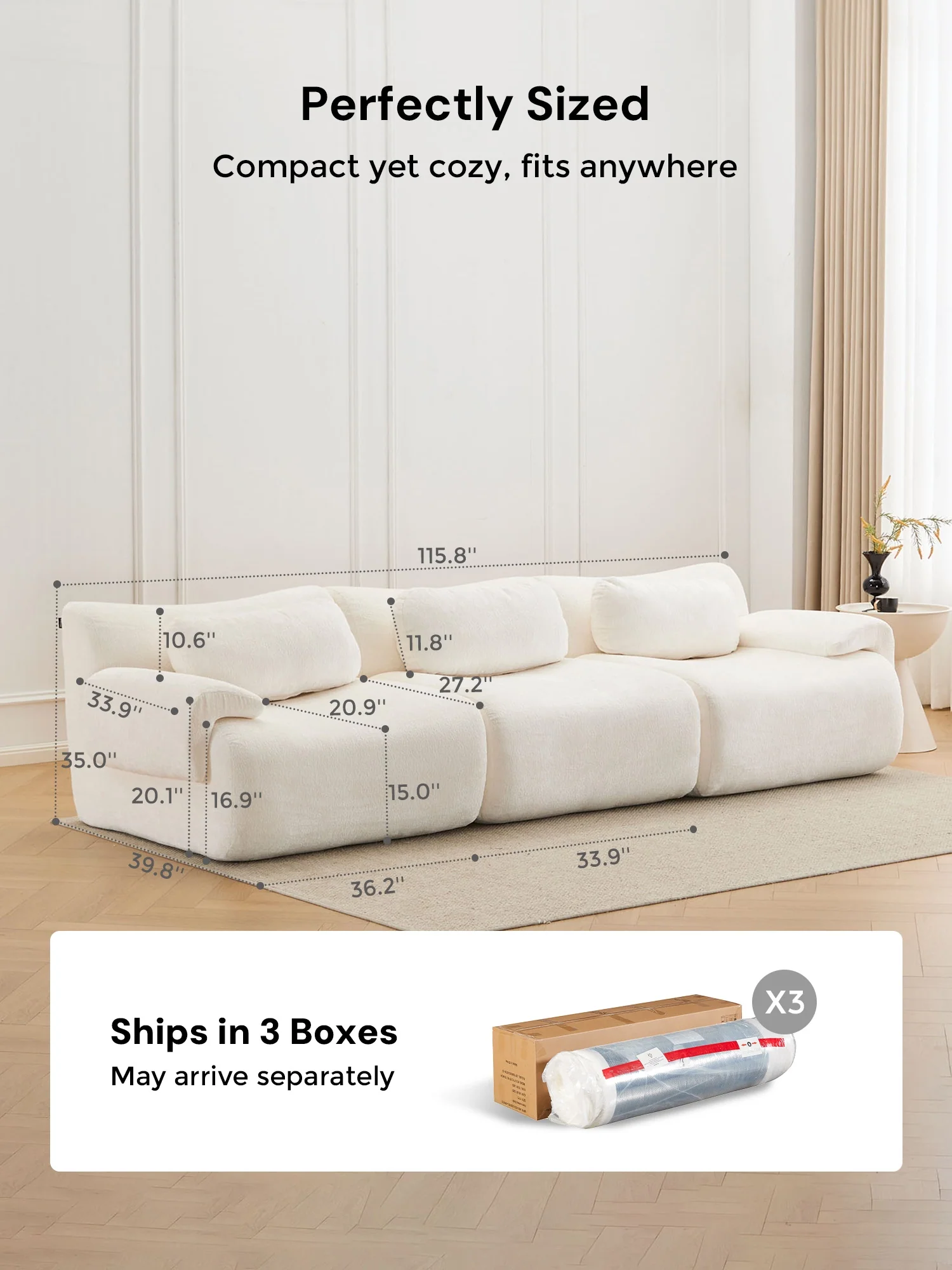 Nephele  Modular Sectional Compressed Sofa - Image 73