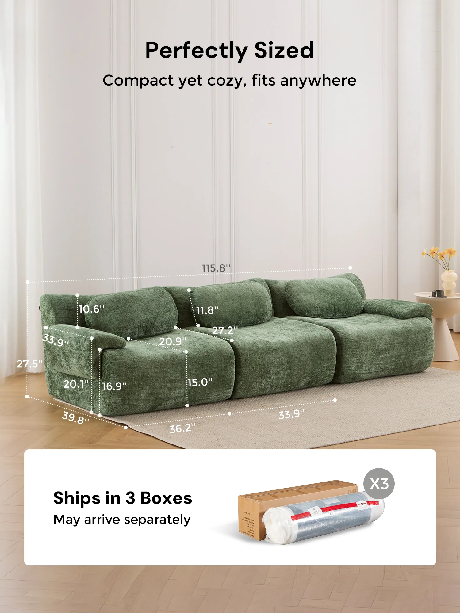 Nephele  Modular Sectional Compressed Sofa - Image 92