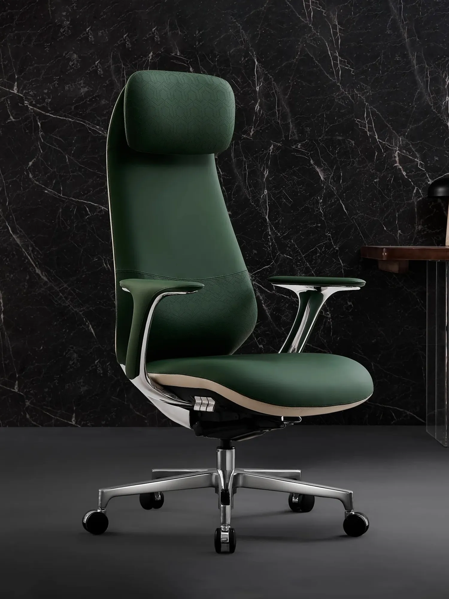 Neta Premium Leather Chair with Headrest - Image 15