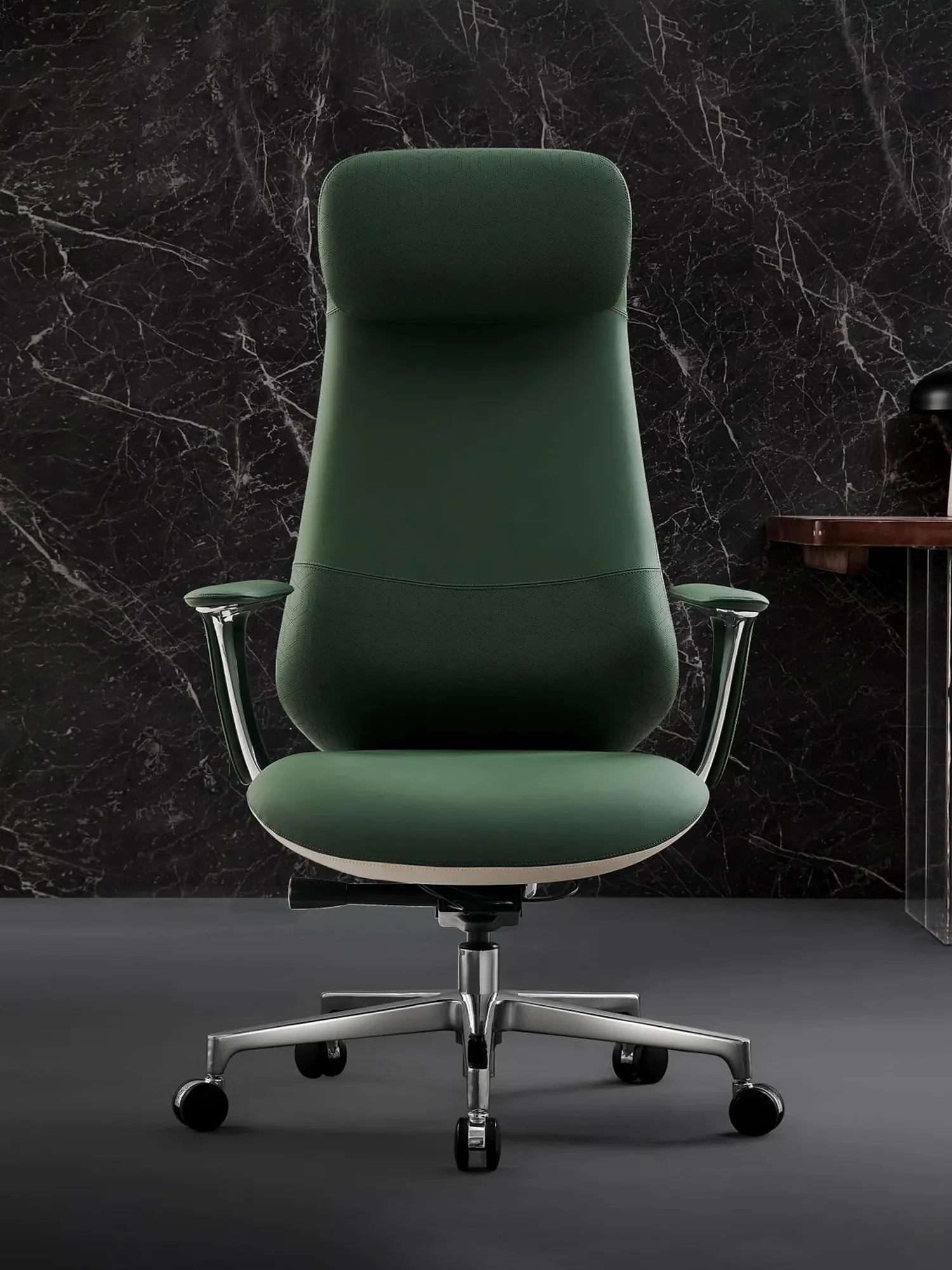 Neta Premium Leather Chair with Headrest - Image 16