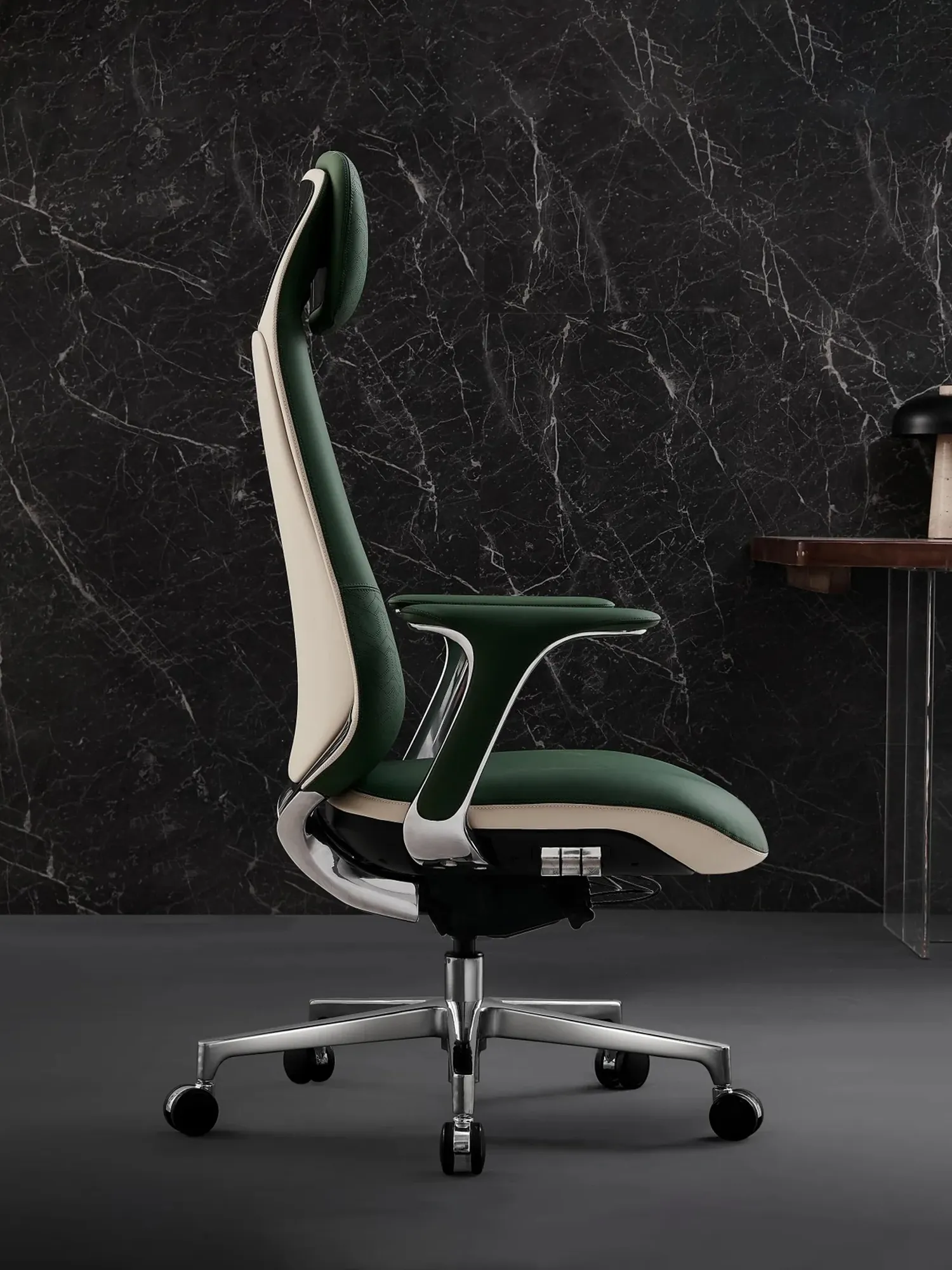 Neta Premium Leather Chair with Headrest - Image 17