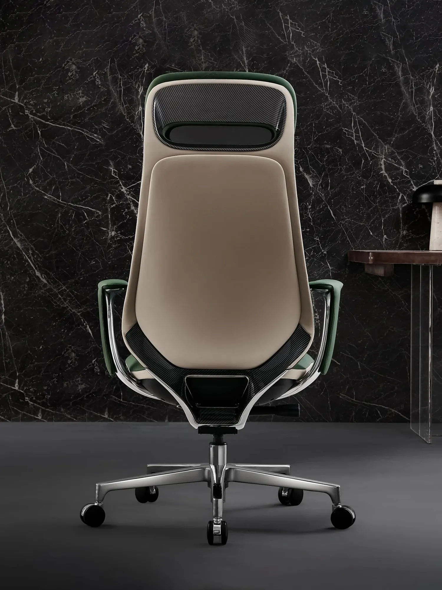 Neta Premium Leather Chair with Headrest - Image 19