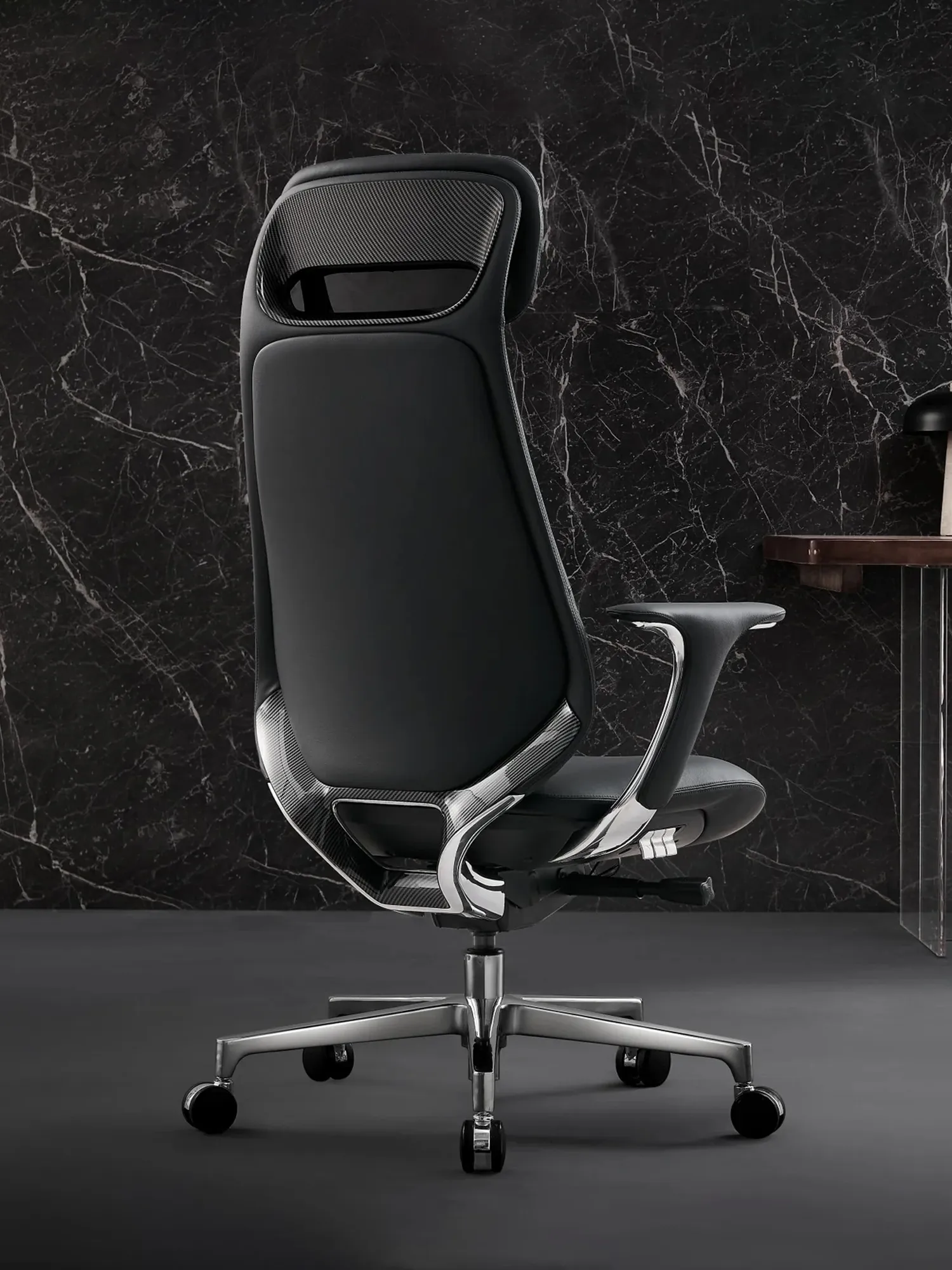 Neta Premium Leather Chair with Headrest - Image 24