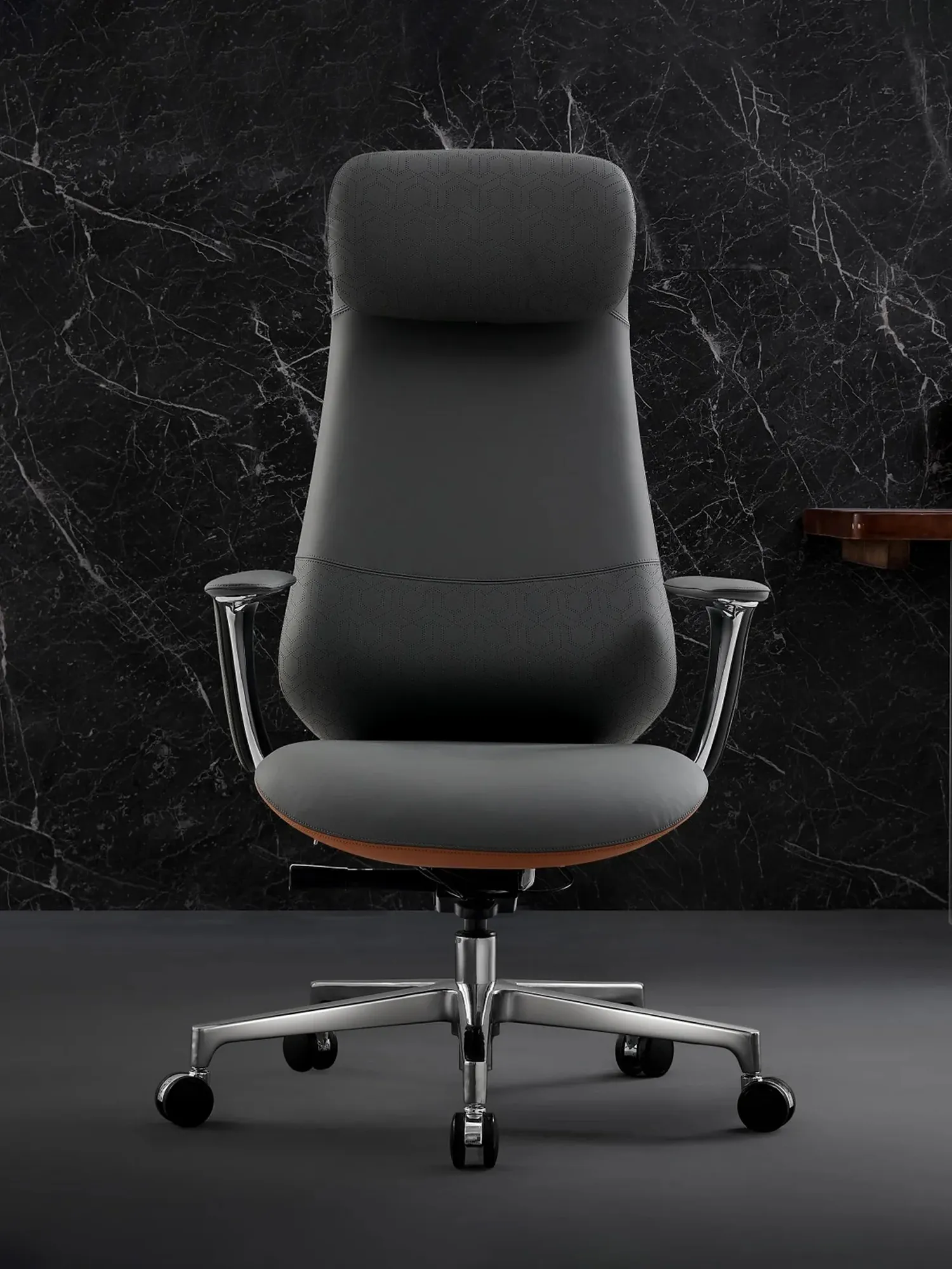 Neta Premium Leather Chair with Headrest - Image 29