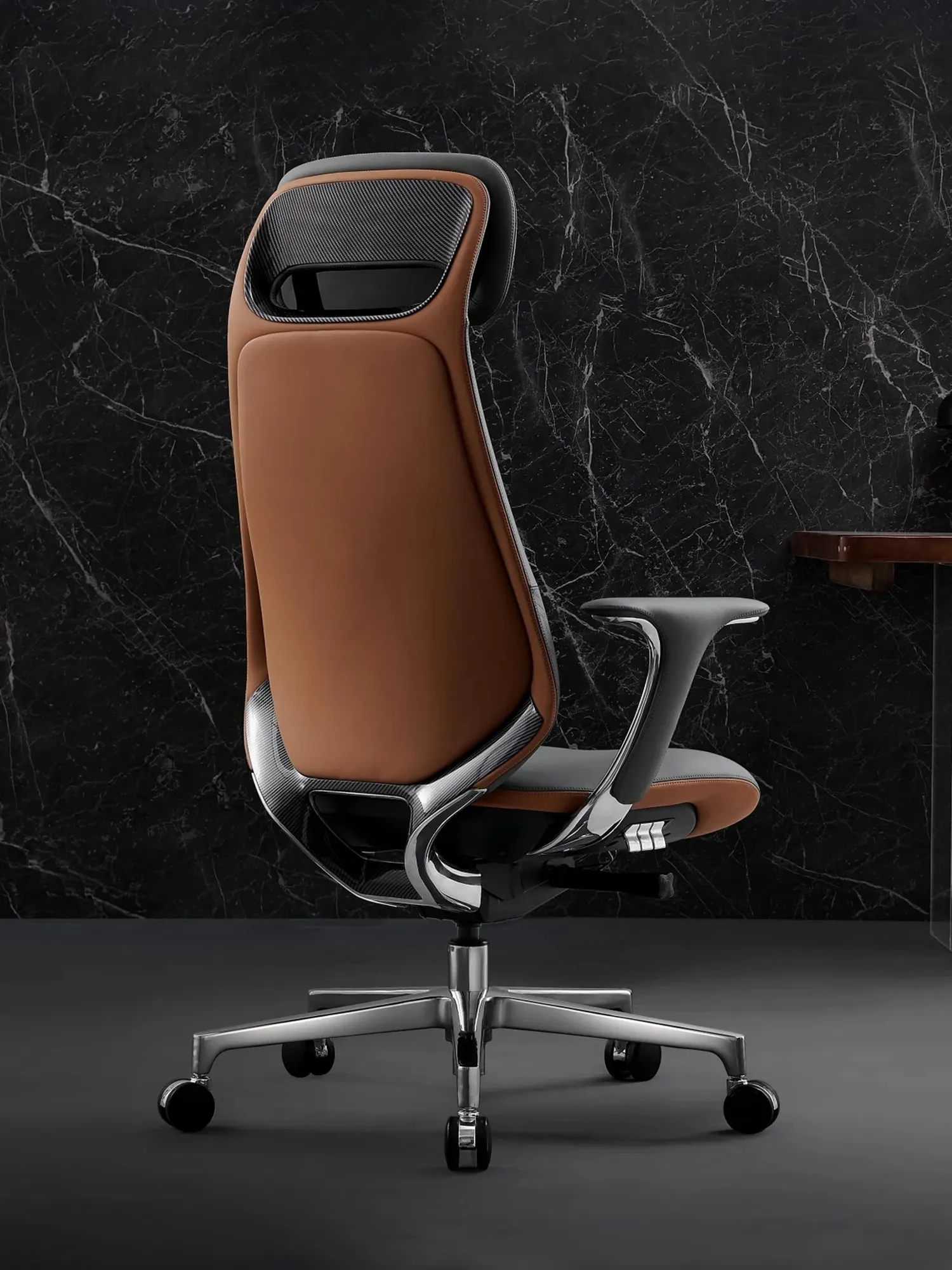 Neta Premium Leather Chair with Headrest - Image 31