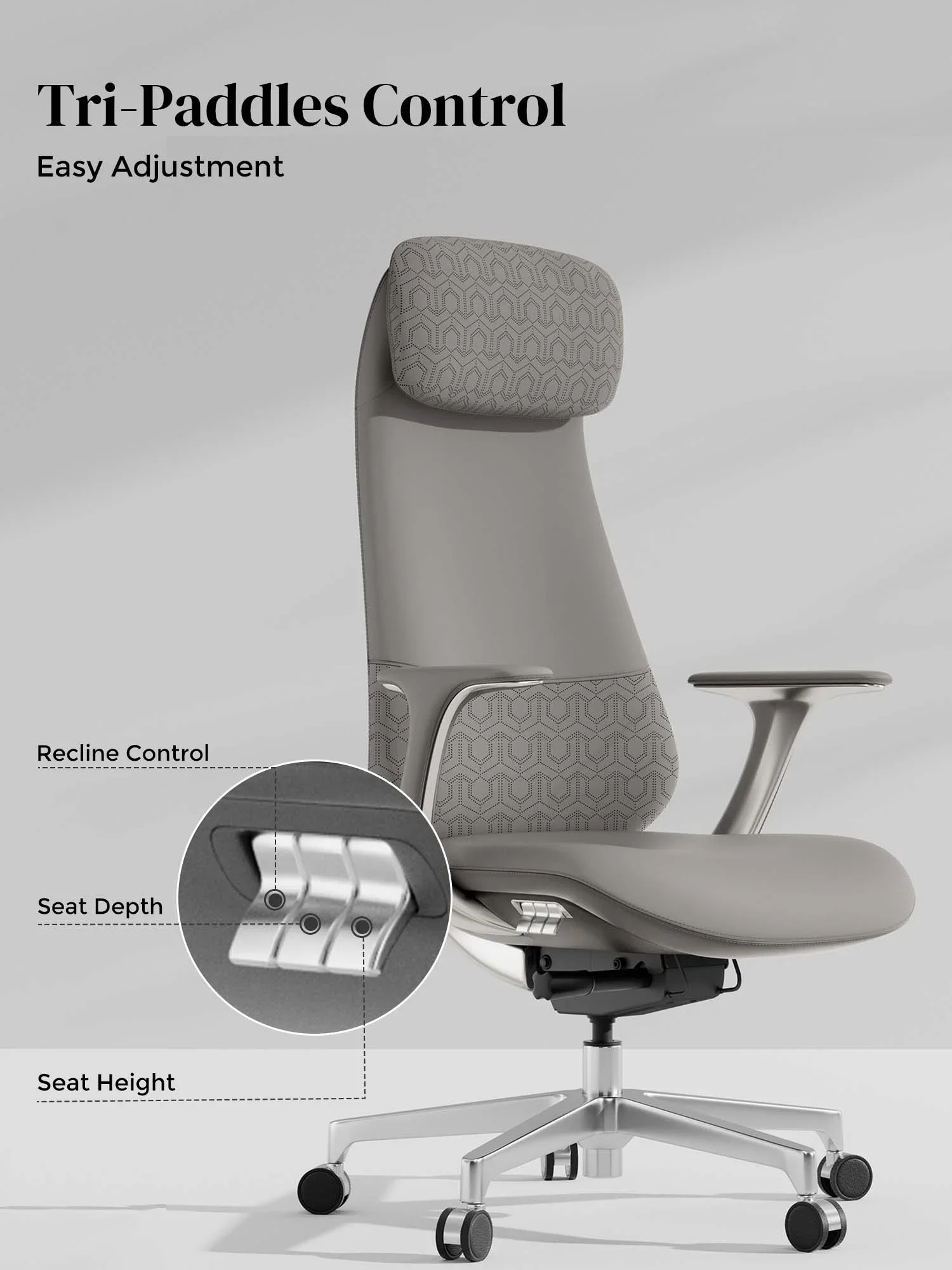 Neta Premium Leather Chair with Headrest - Image 33