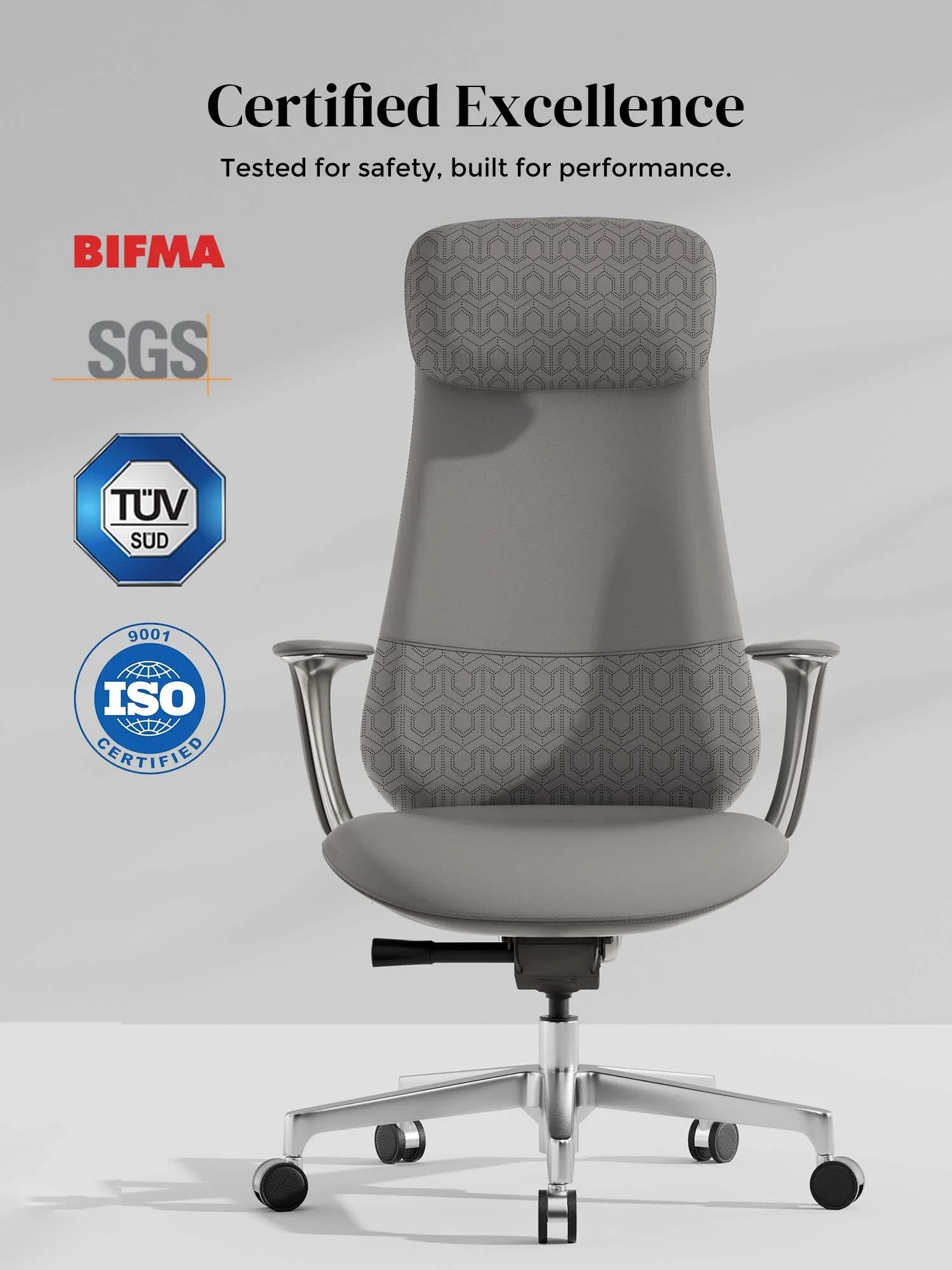 Neta Premium Leather Chair with Headrest - Image 37