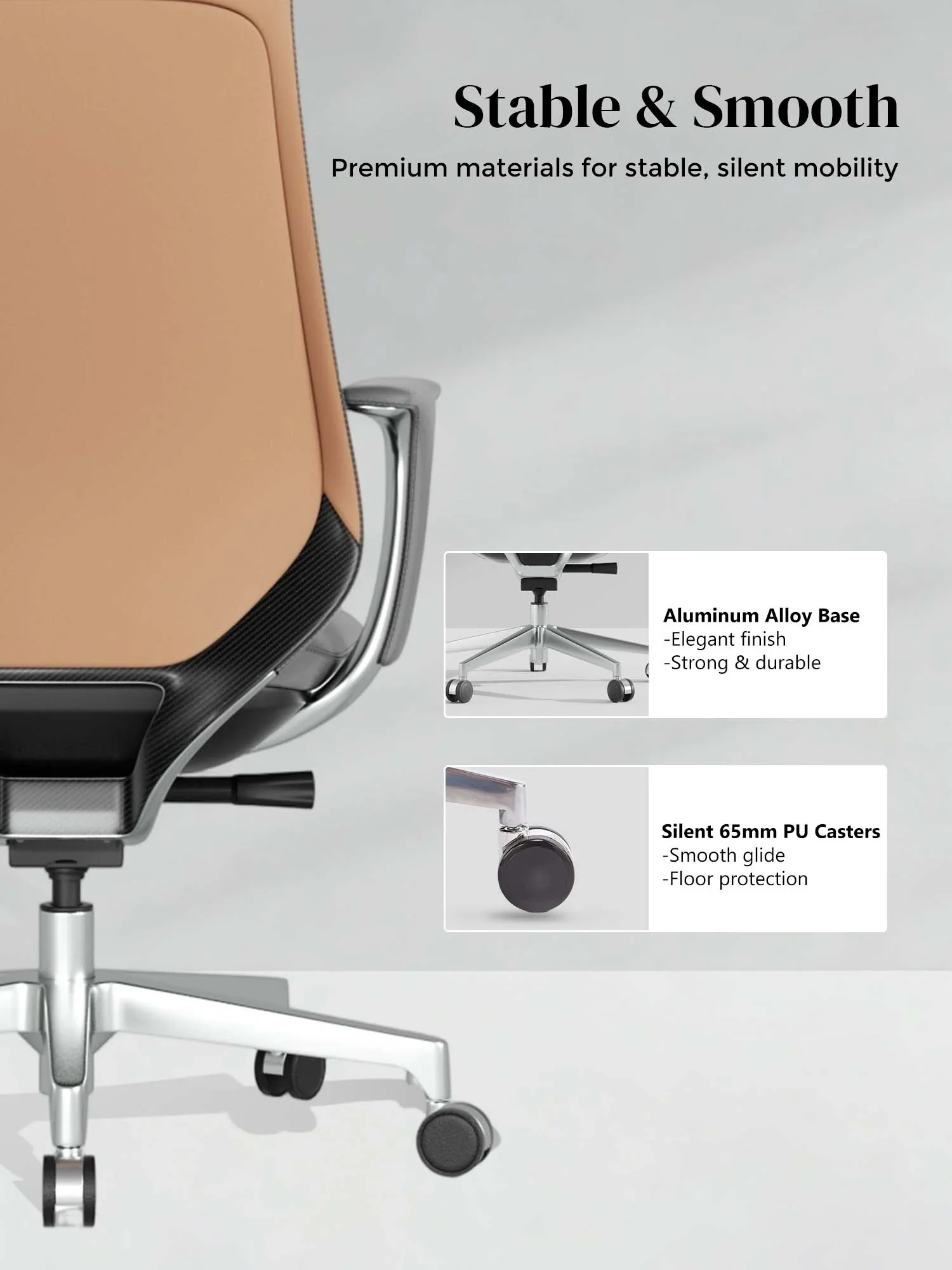 Neta Premium Leather Chair with Headrest - Image 40