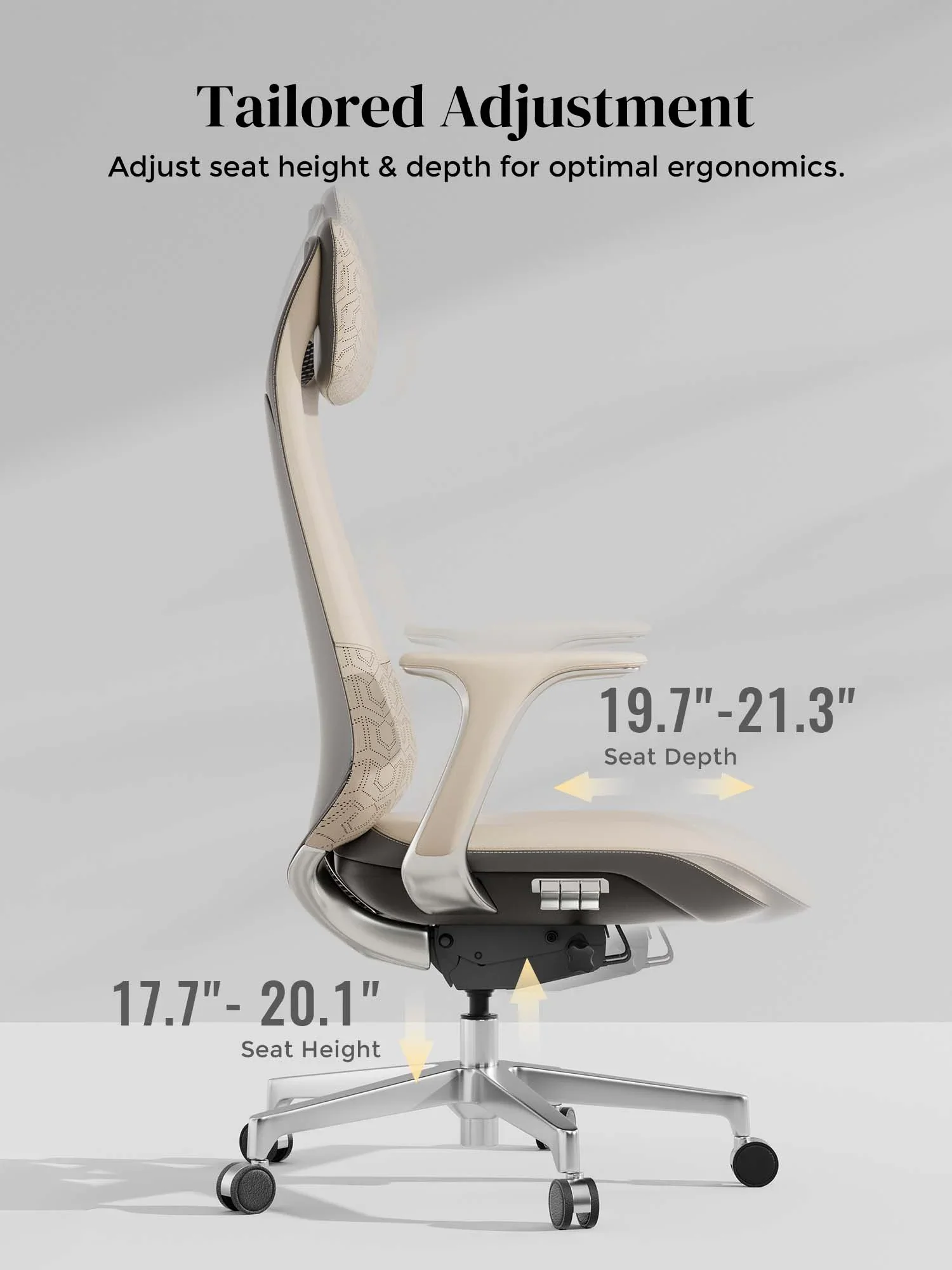 Neta Premium Leather Chair with Headrest - Image 43