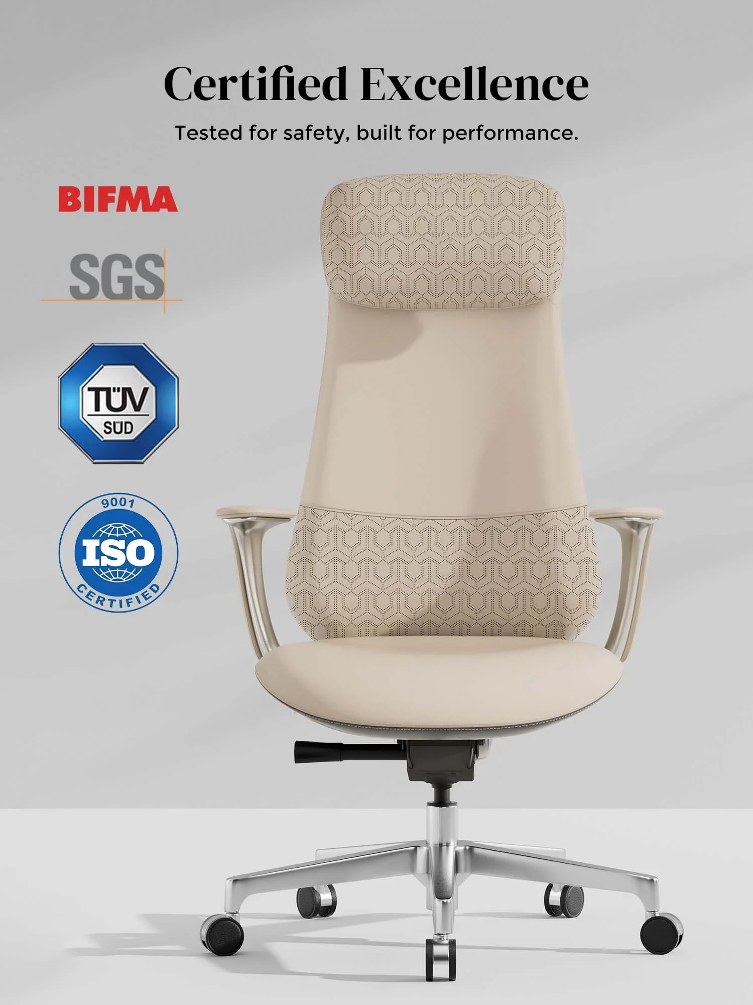 Neta Premium Leather Chair with Headrest - Image 44