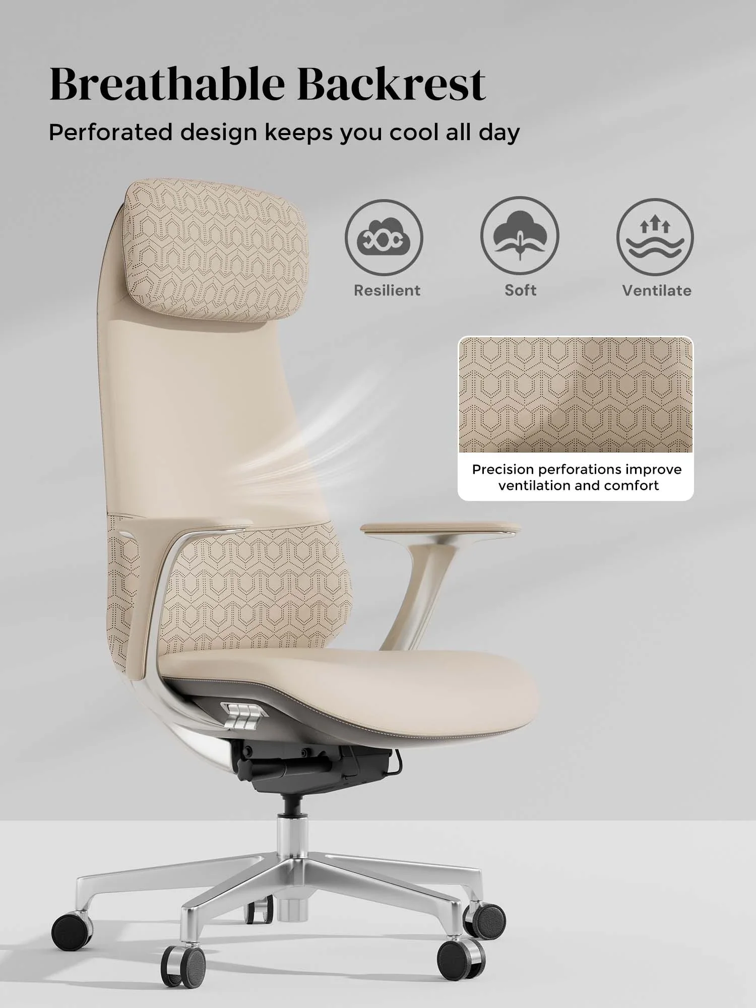 Neta Premium Leather Chair with Headrest - Image 47