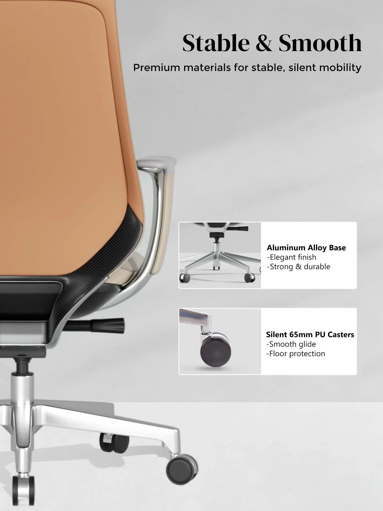 Neta Premium Leather Chair with Headrest - Image 49