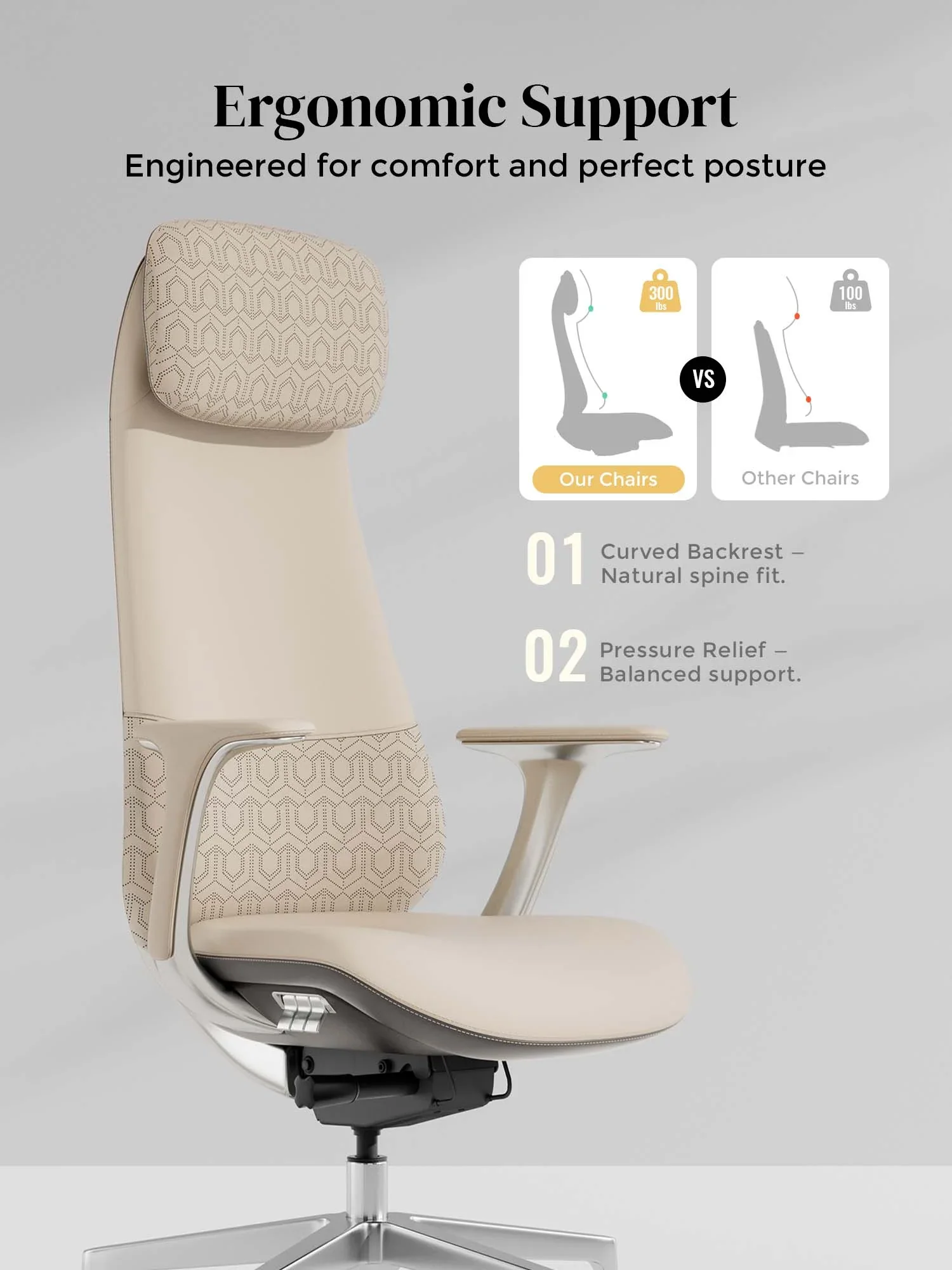 Neta Premium Leather Chair with Headrest - Image 53