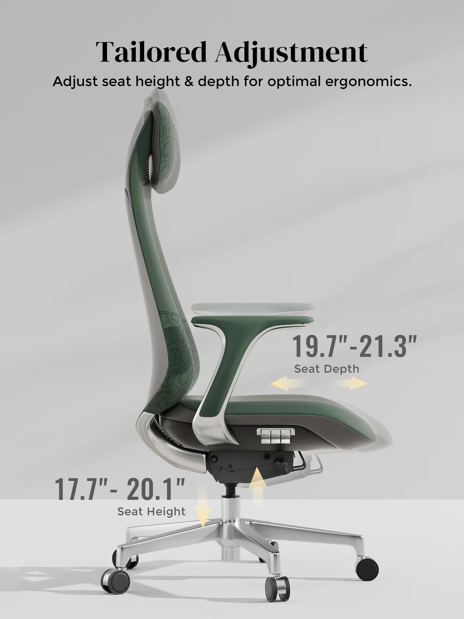 Neta Premium Leather Chair with Headrest - Image 54