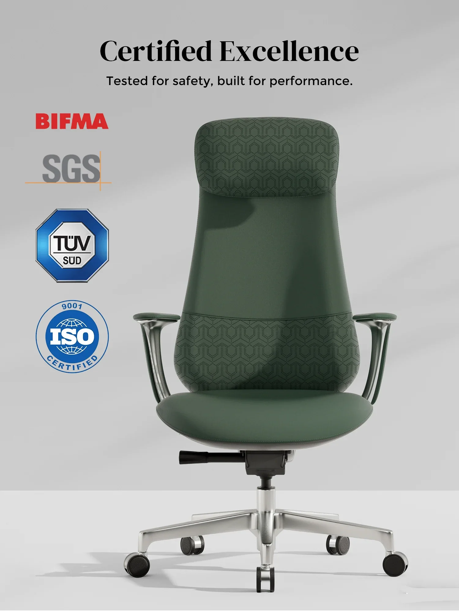 Neta Premium Leather Chair with Headrest - Image 58