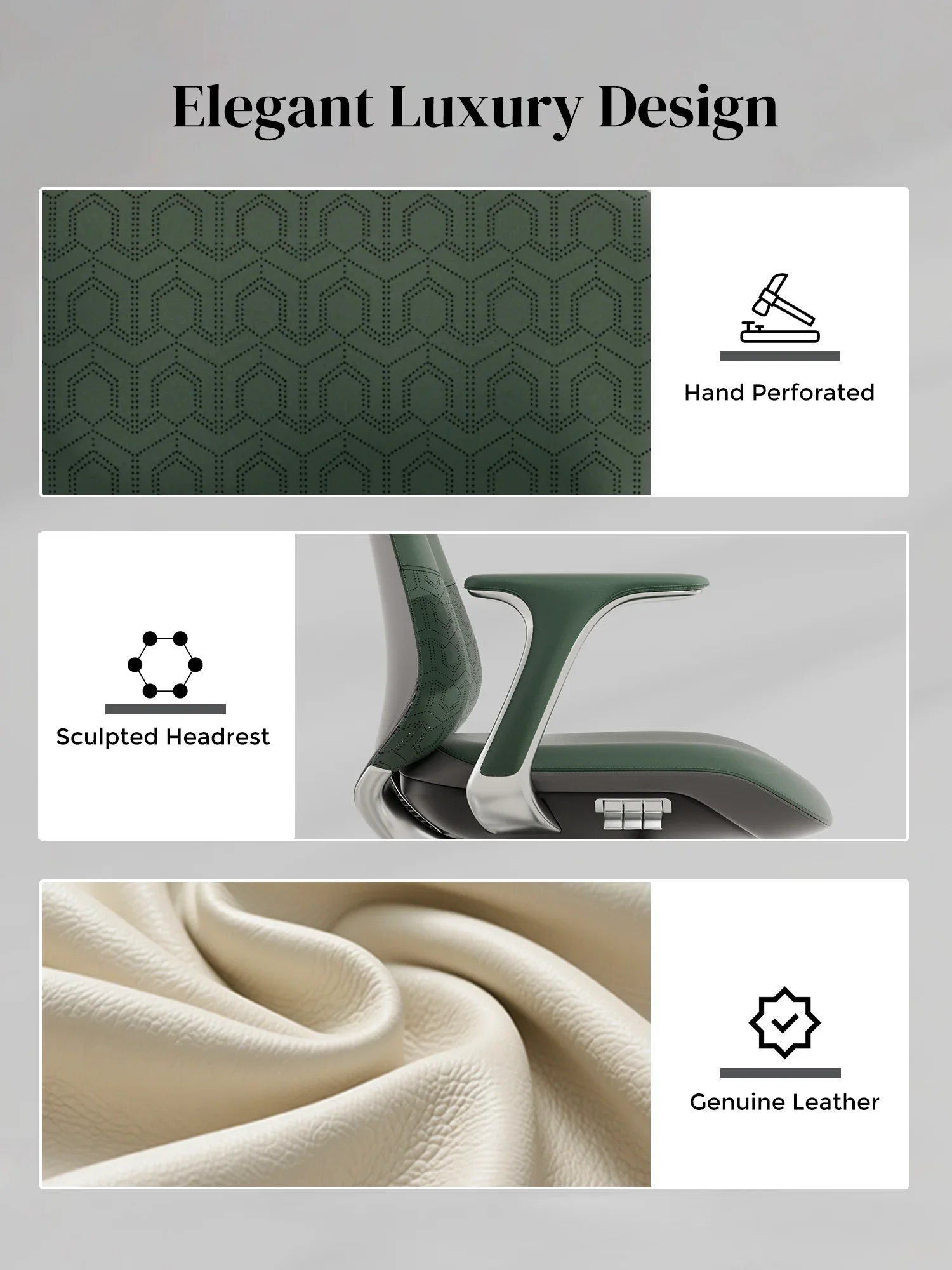 Neta Premium Leather Chair with Headrest - Image 60