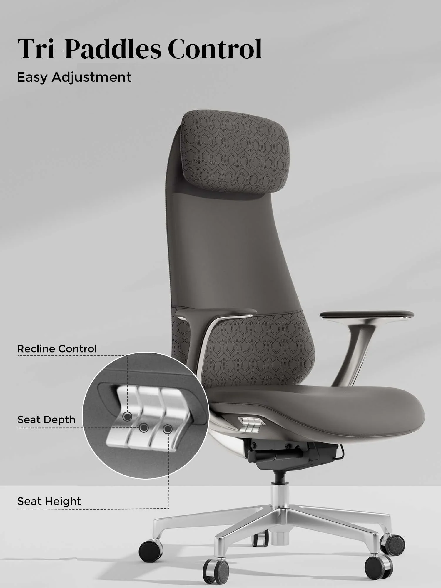 Neta Premium Leather Chair with Headrest - Image 65