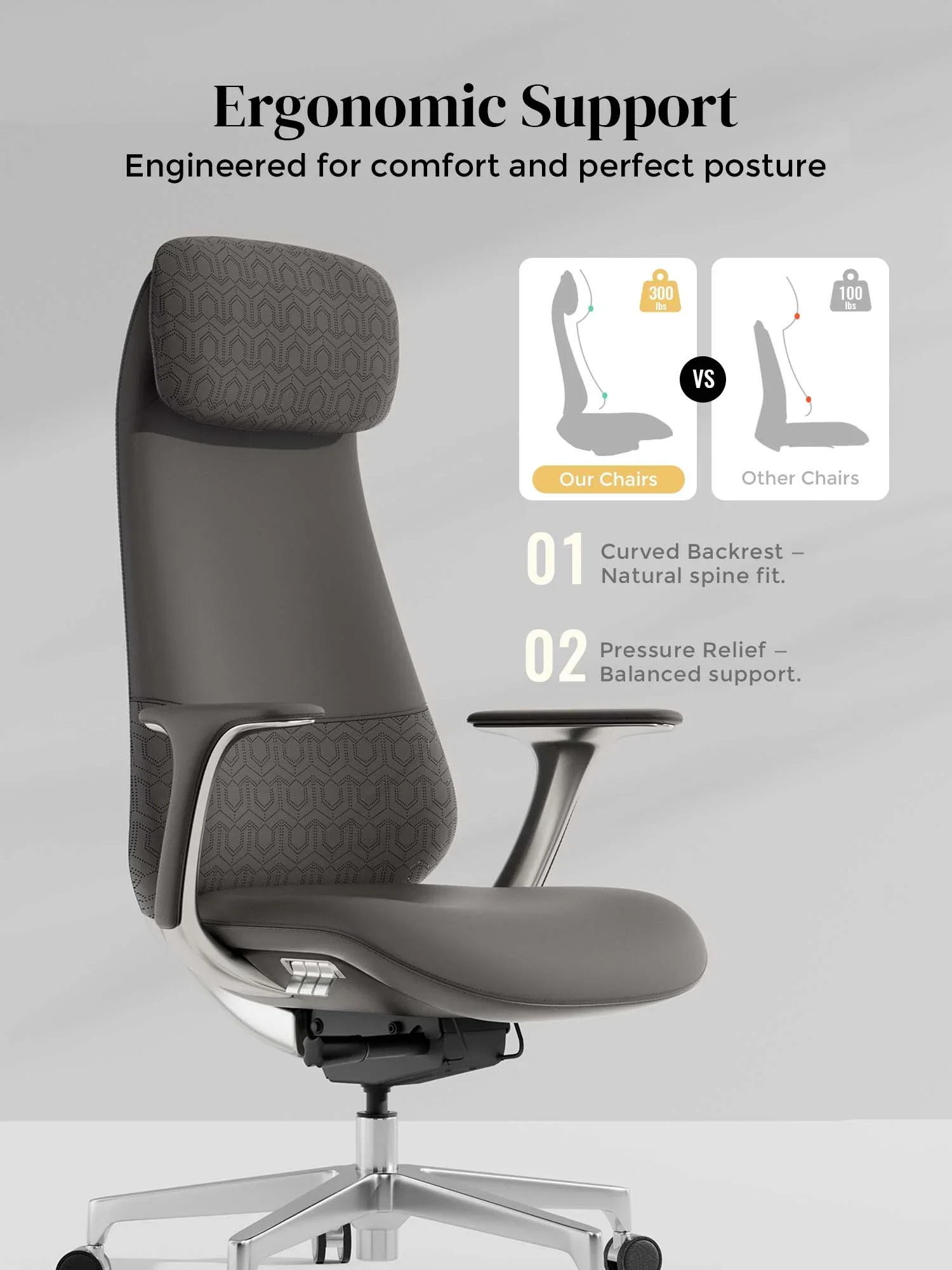 Neta Premium Leather Chair with Headrest - Image 66