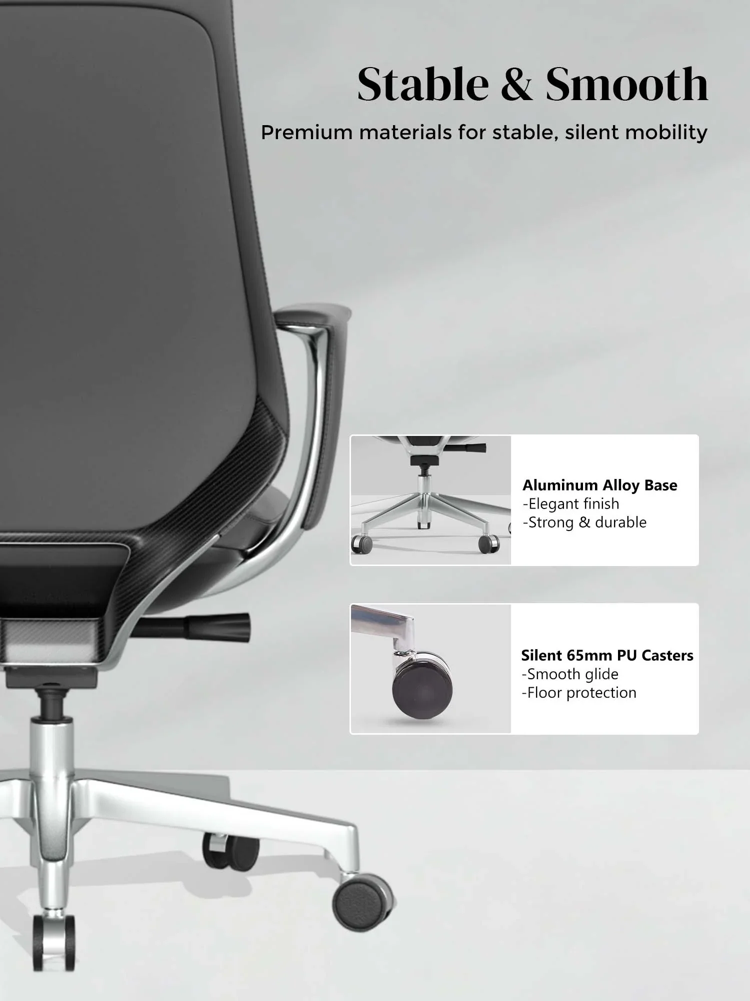 Neta Premium Leather Chair with Headrest - Image 71