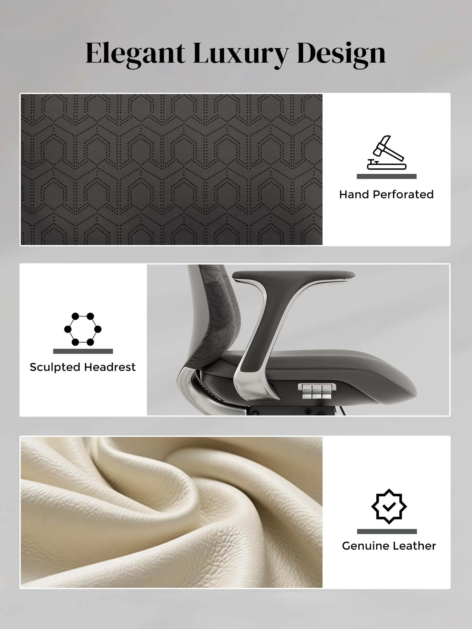 Neta Premium Leather Chair with Headrest - Image 75