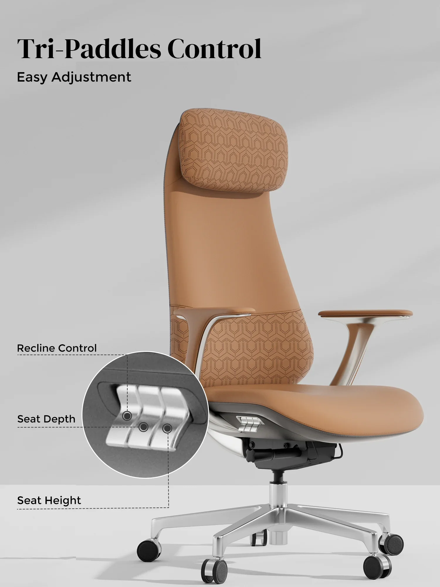 Neta Premium Leather Chair with Headrest - Image 76