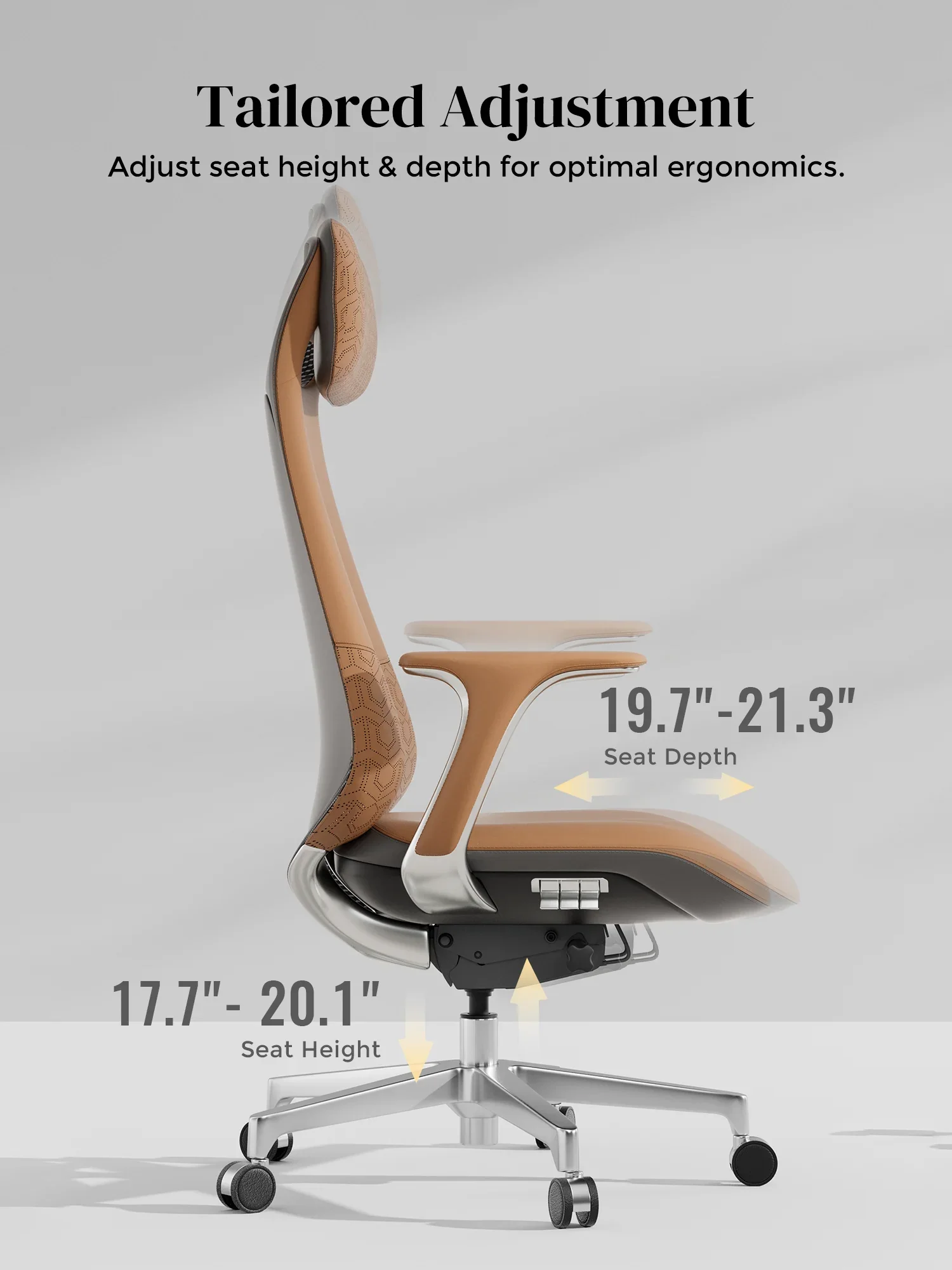 Neta Premium Leather Chair with Headrest - Image 77