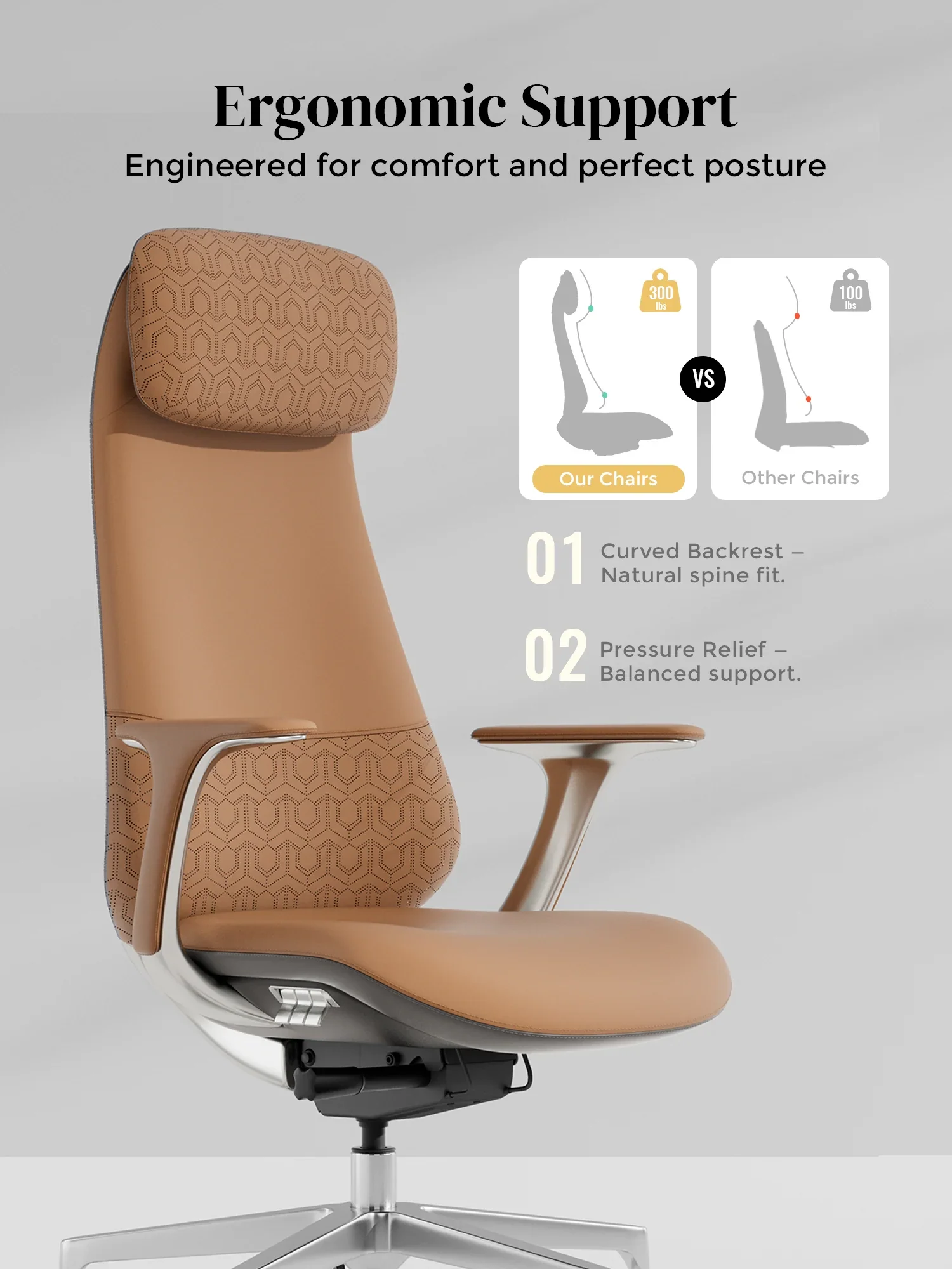 Neta Premium Leather Chair with Headrest - Image 78