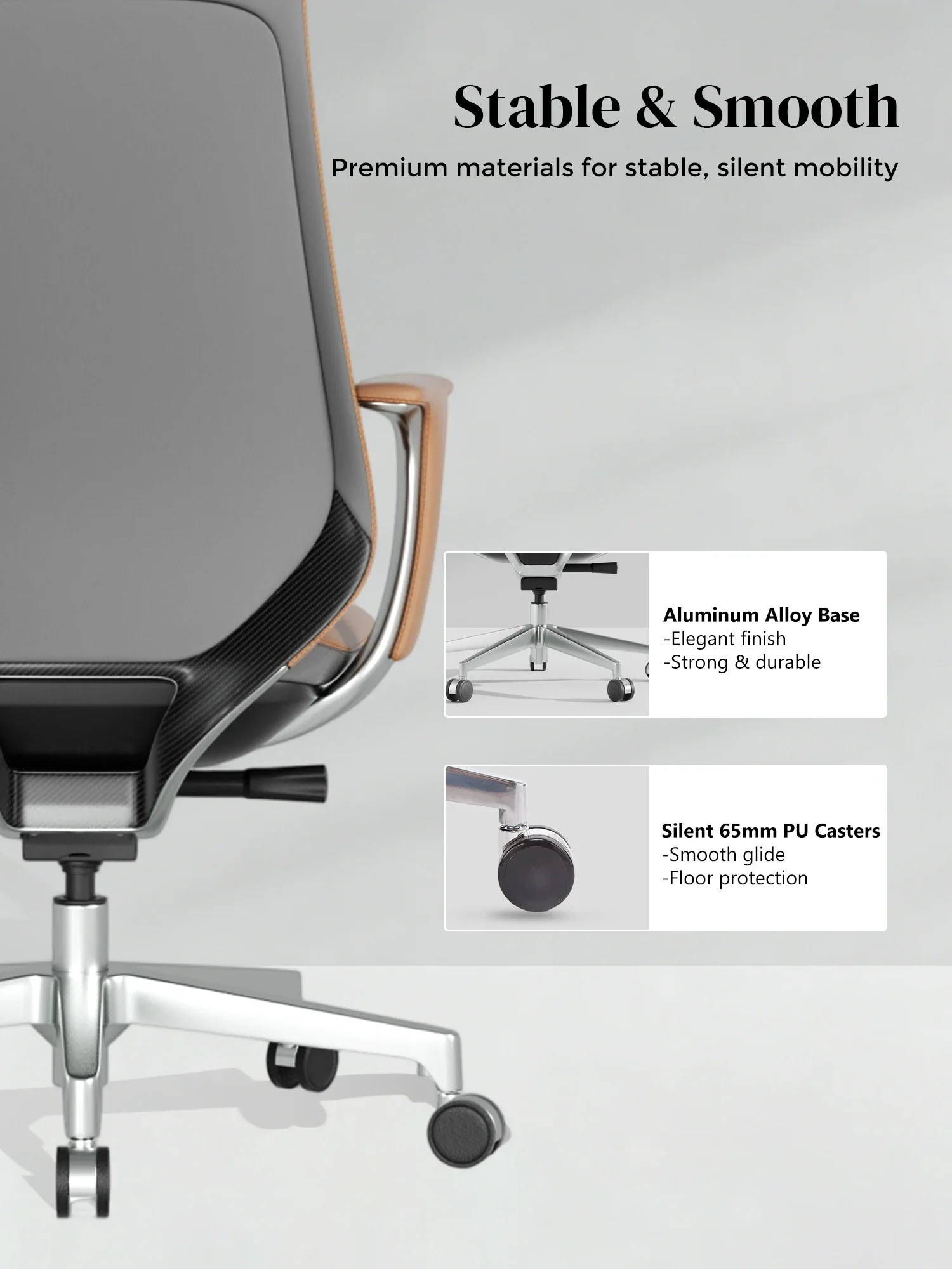 Neta Premium Leather Chair with Headrest - Image 82