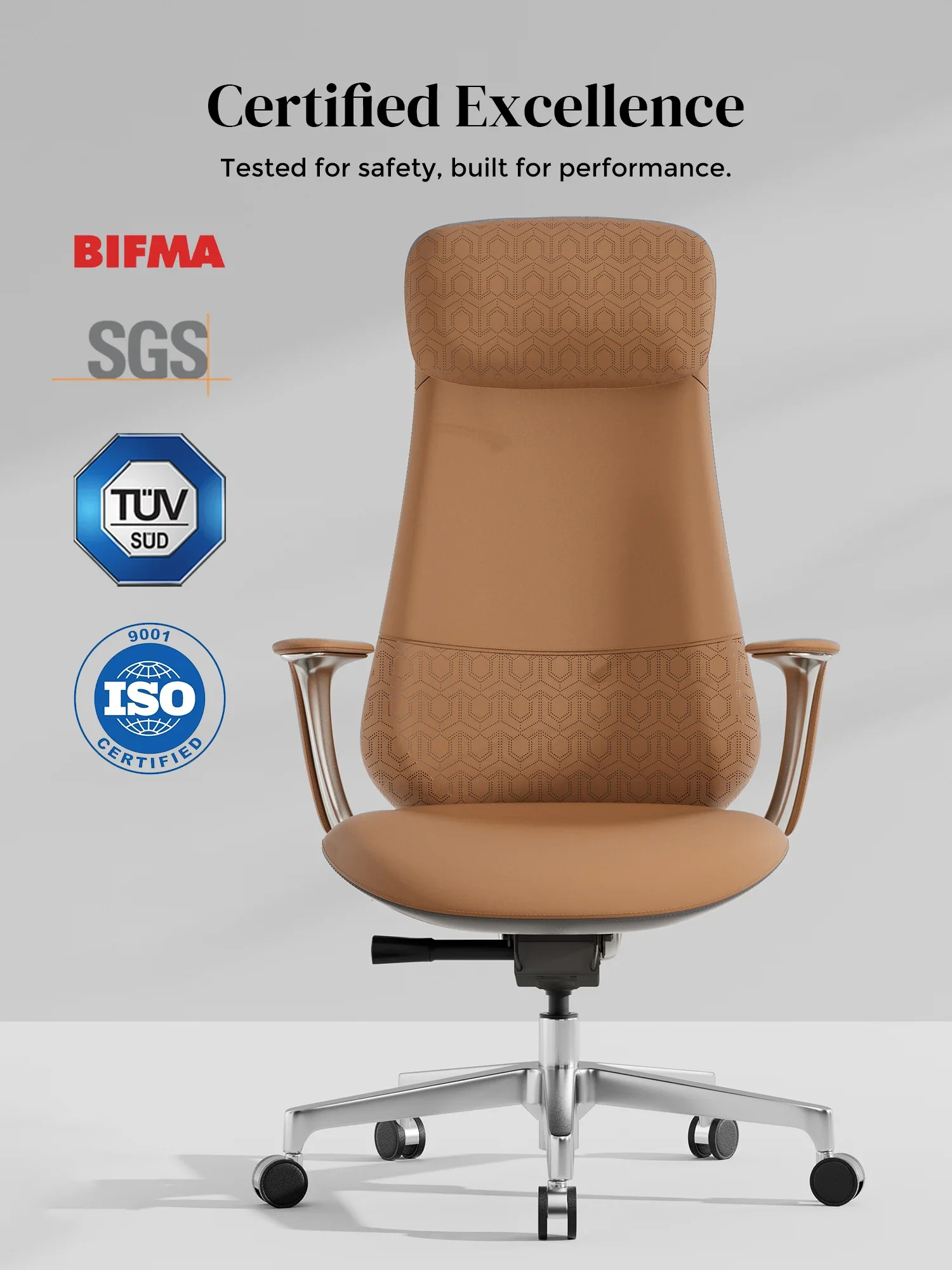 Neta Premium Leather Chair with Headrest - Image 83