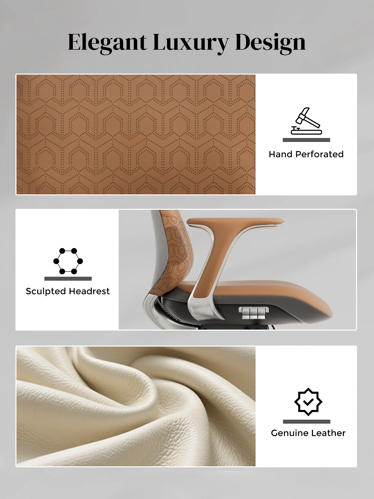 Neta Premium Leather Chair with Headrest - Image 84